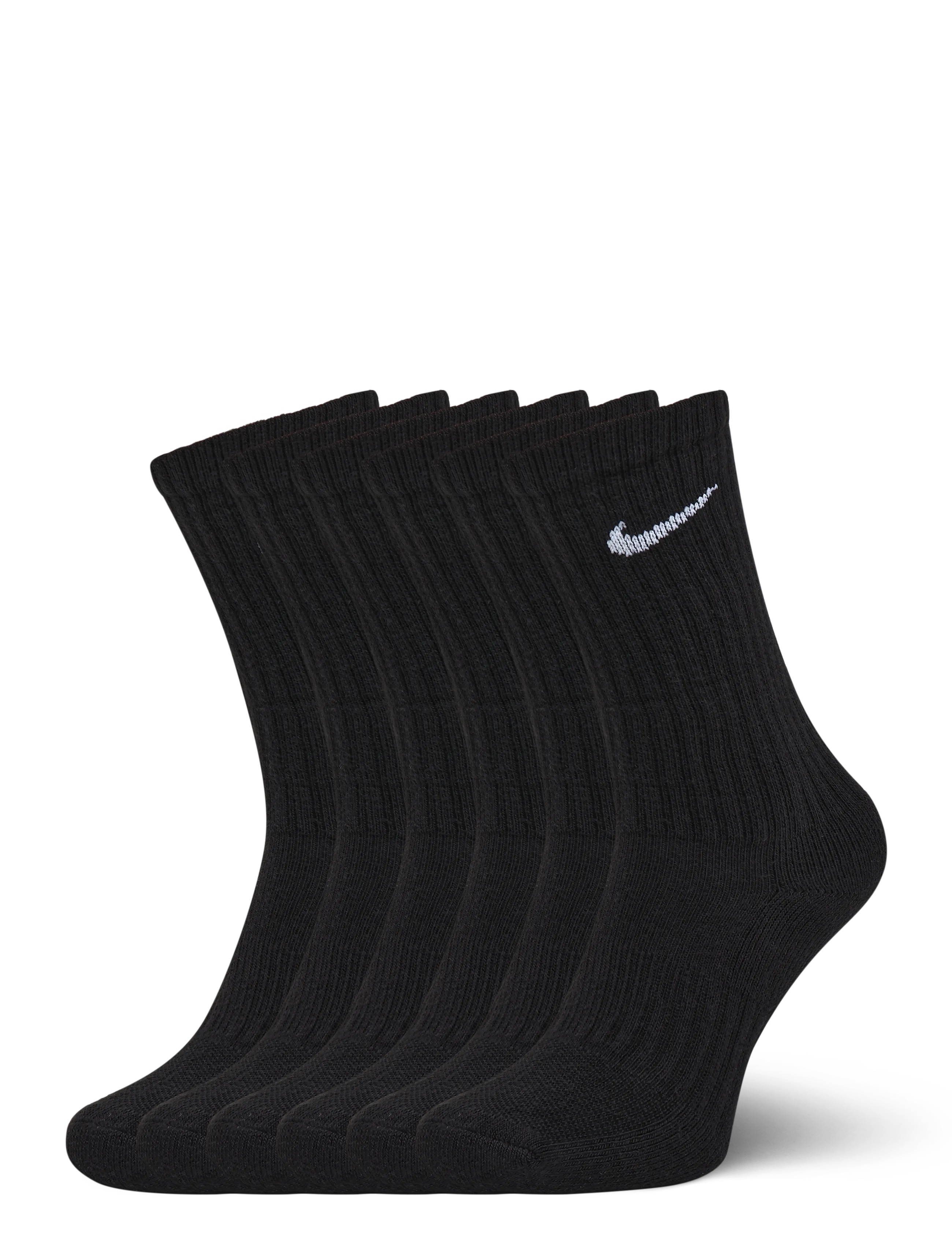 Nike Y Nk Everydy Cush Crew 6Pr 108, 38-42, Black, Sokker & Strømpebukser > Sokker, Børn