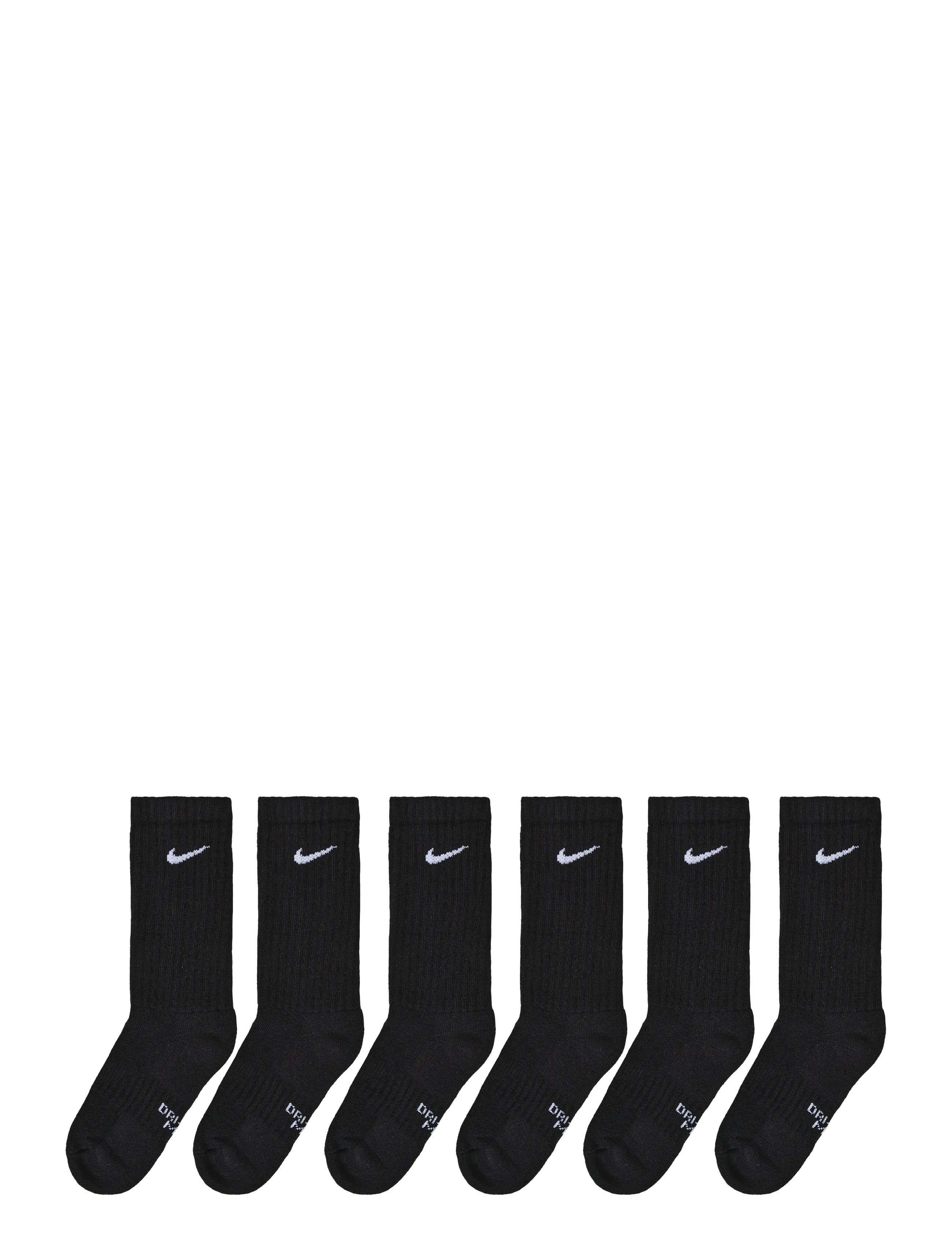 Nike - Y NK EVERYDY CUSH CREW 6PR 108 - strümpfe - black/white - 1