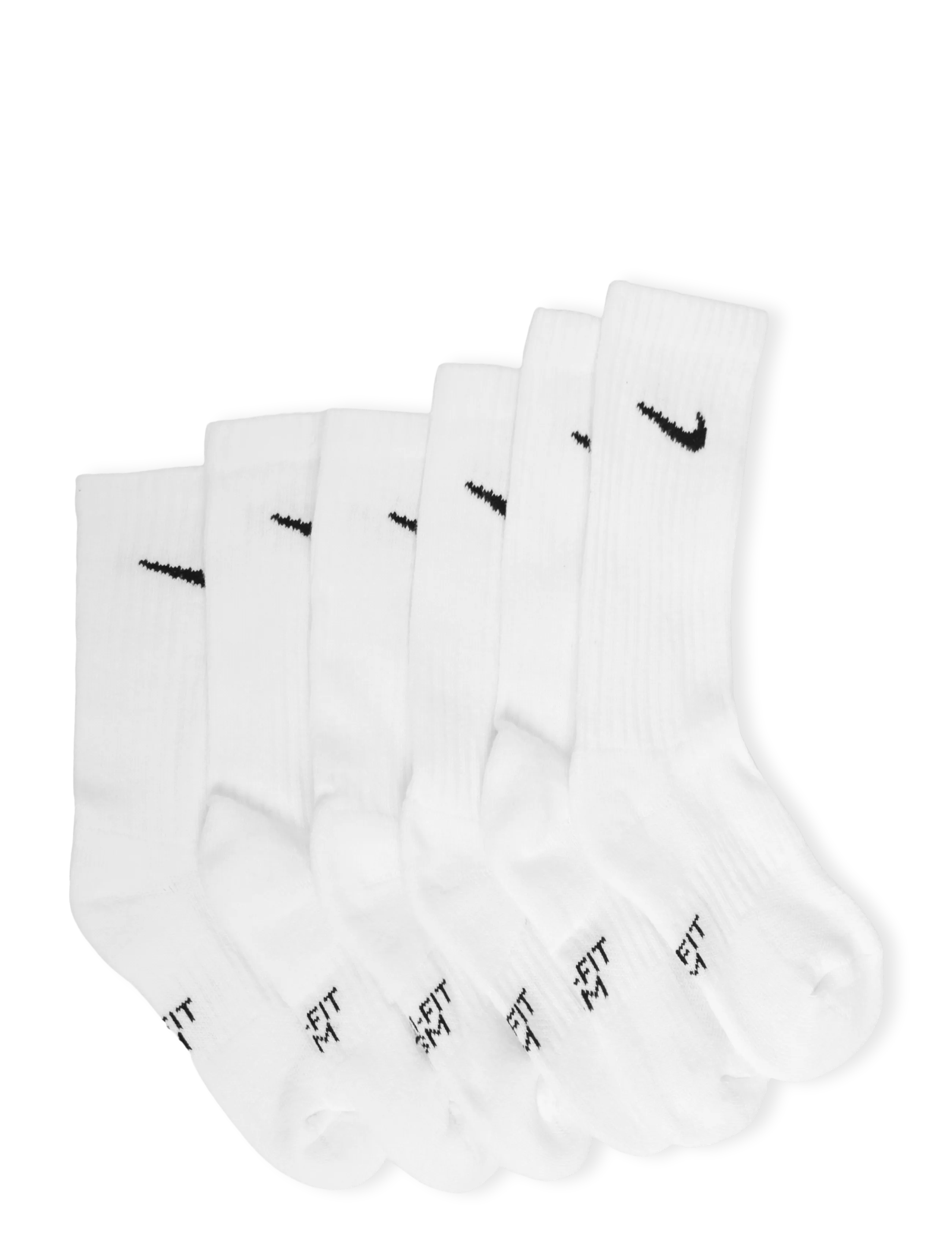 Nike - Y NK EVERYDY CUSH CREW 6PR 108 - white/black - 1
