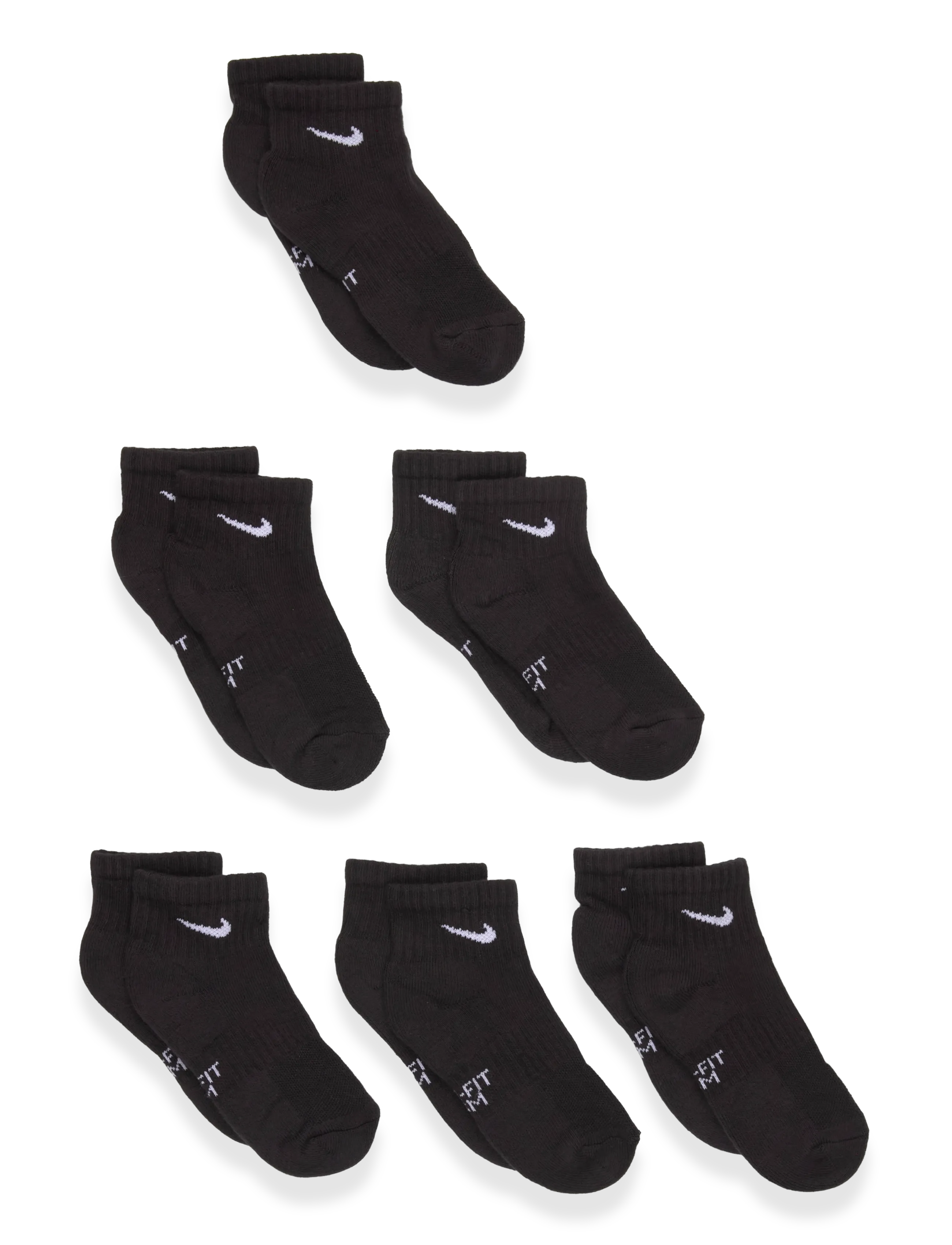 Nike Y NK EVERYDY CUSH ANKL 6PR 108 - Vaata kõiki - BLACK/WHITE / black