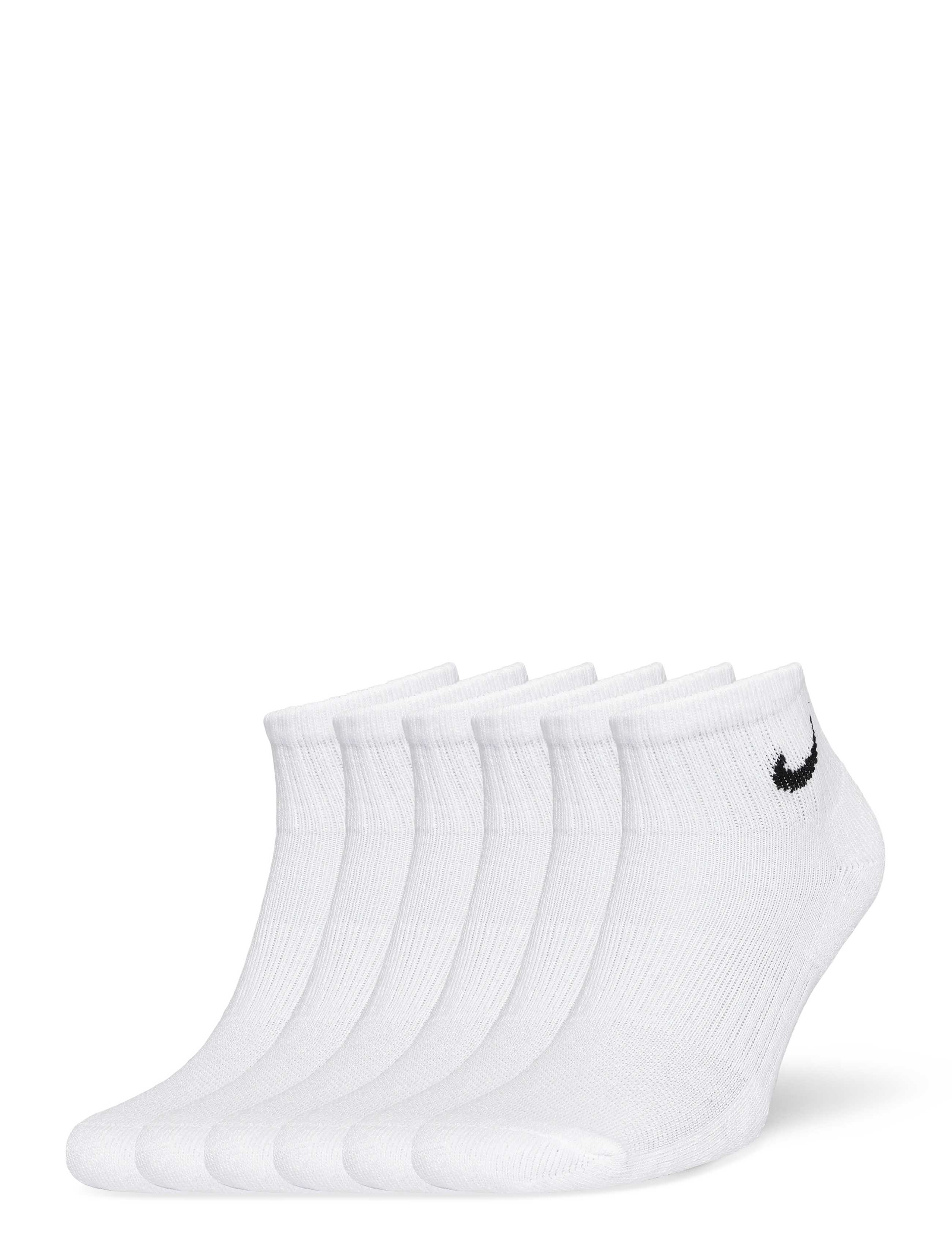 Nike Y NK EVERYDY CUSH ANKL 6PR 108 - Strømper - WHITE/BLACK / white