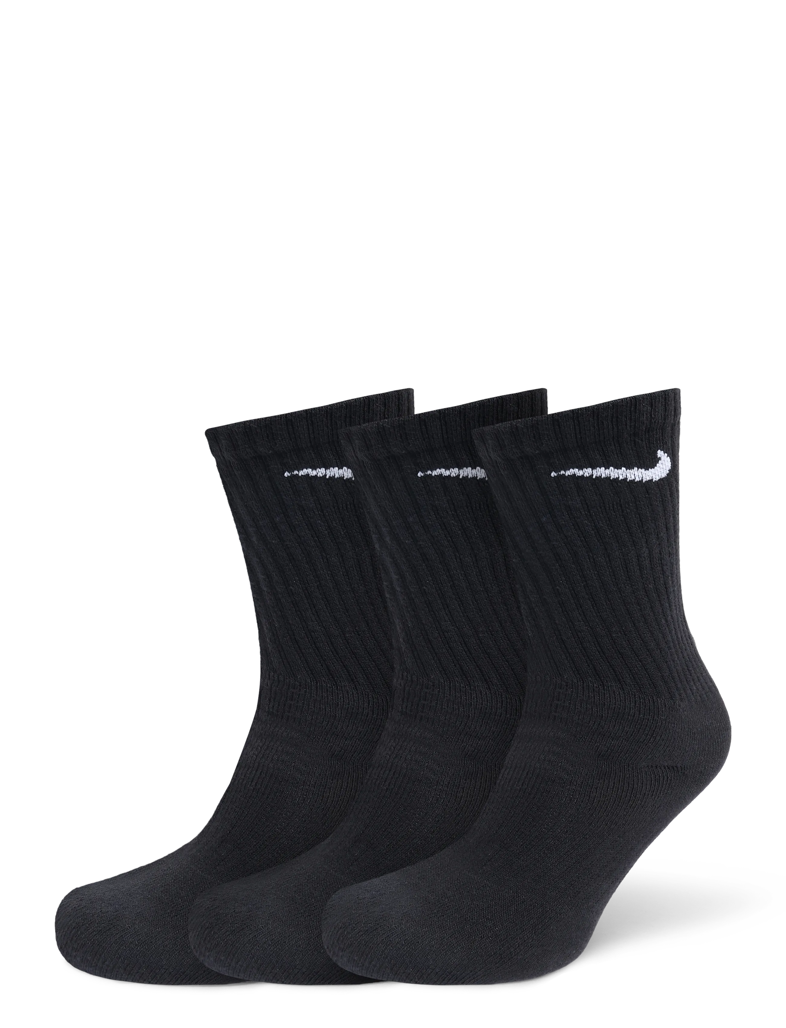 Nike U NK EVERYDAY CSH CRW 3PR 132 - Sportsocken - BLACK/WHITE / black