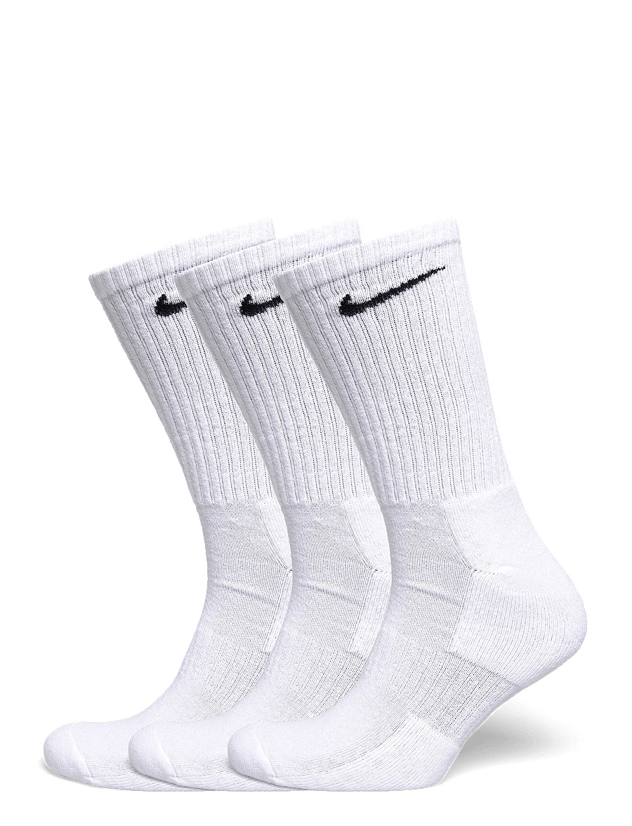 Nike - U NK EVERYDAY CSH CRW 3PR 132 - sportstrømper - white/black - 0