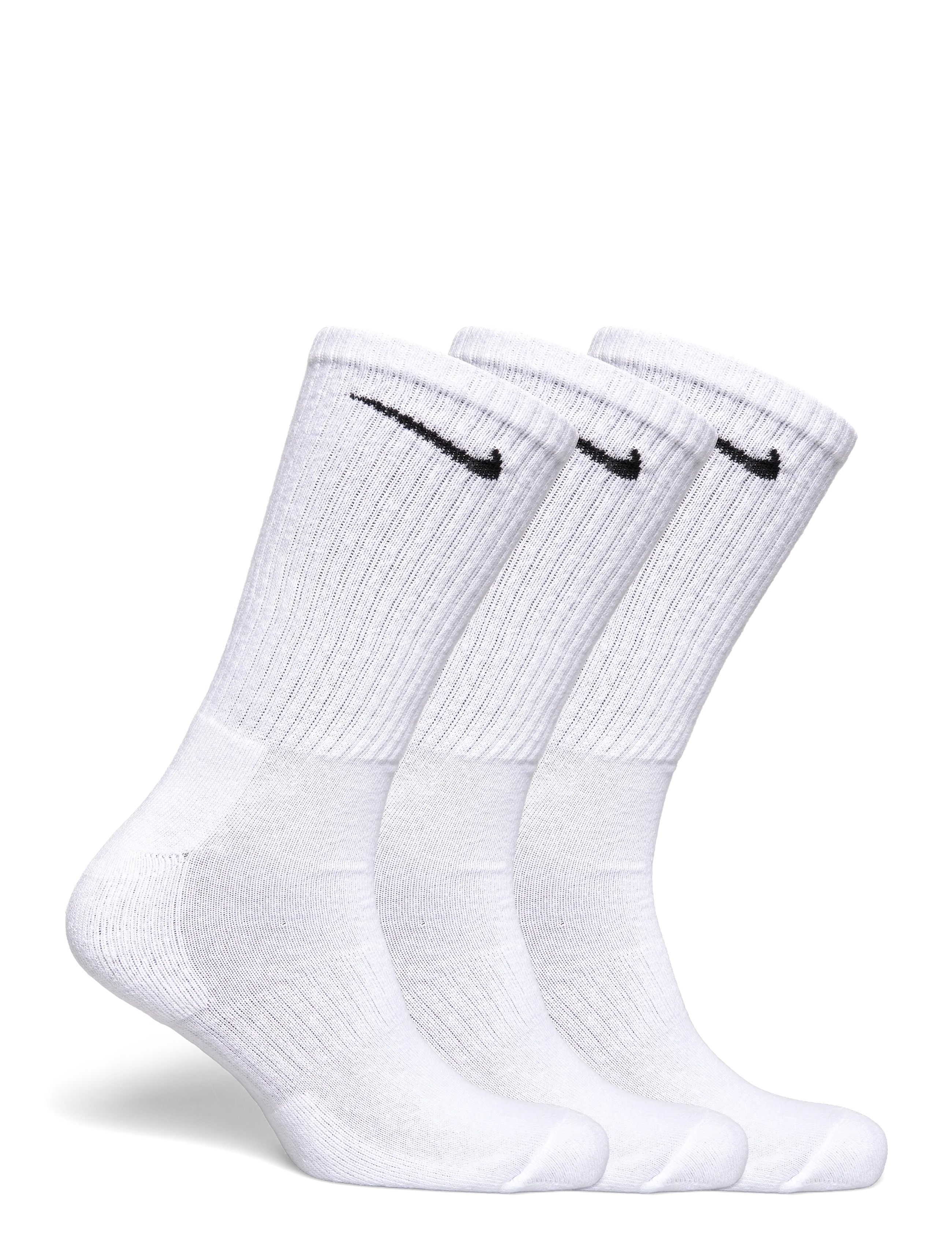 Nike - U NK EVERYDAY CSH CRW 3PR 132 - sportstrømper - white/black - 1