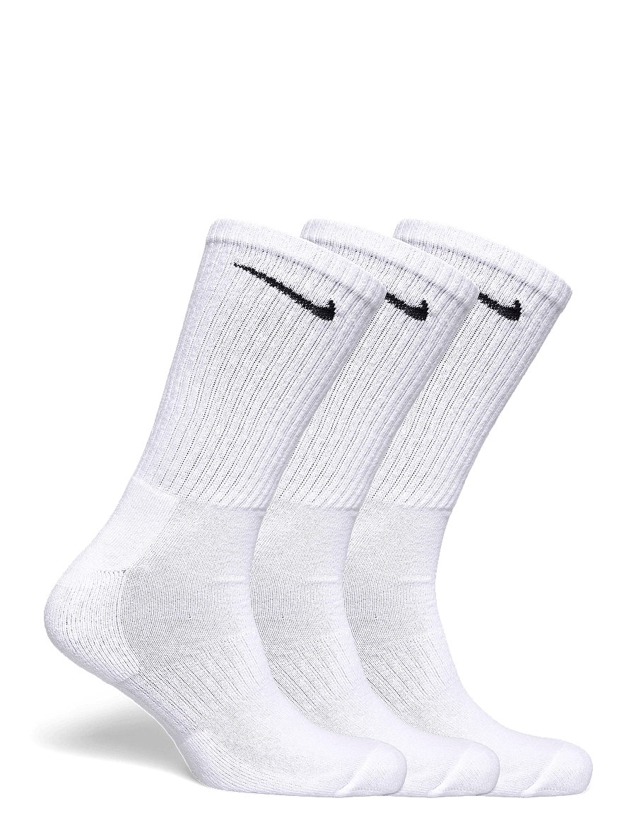 Nike - U NK EVERYDAY CSH CRW 3PR 132 - sportstrømper - white/black - 1