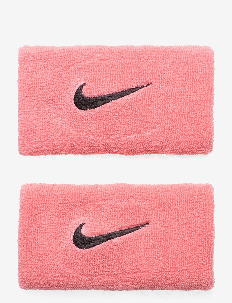 NIKE Equipment - NIKE SWOOSH DOUBLEWIDE WRISTBANDS 2 PK - randme higipaelad - pink gaze/oil grey - 0