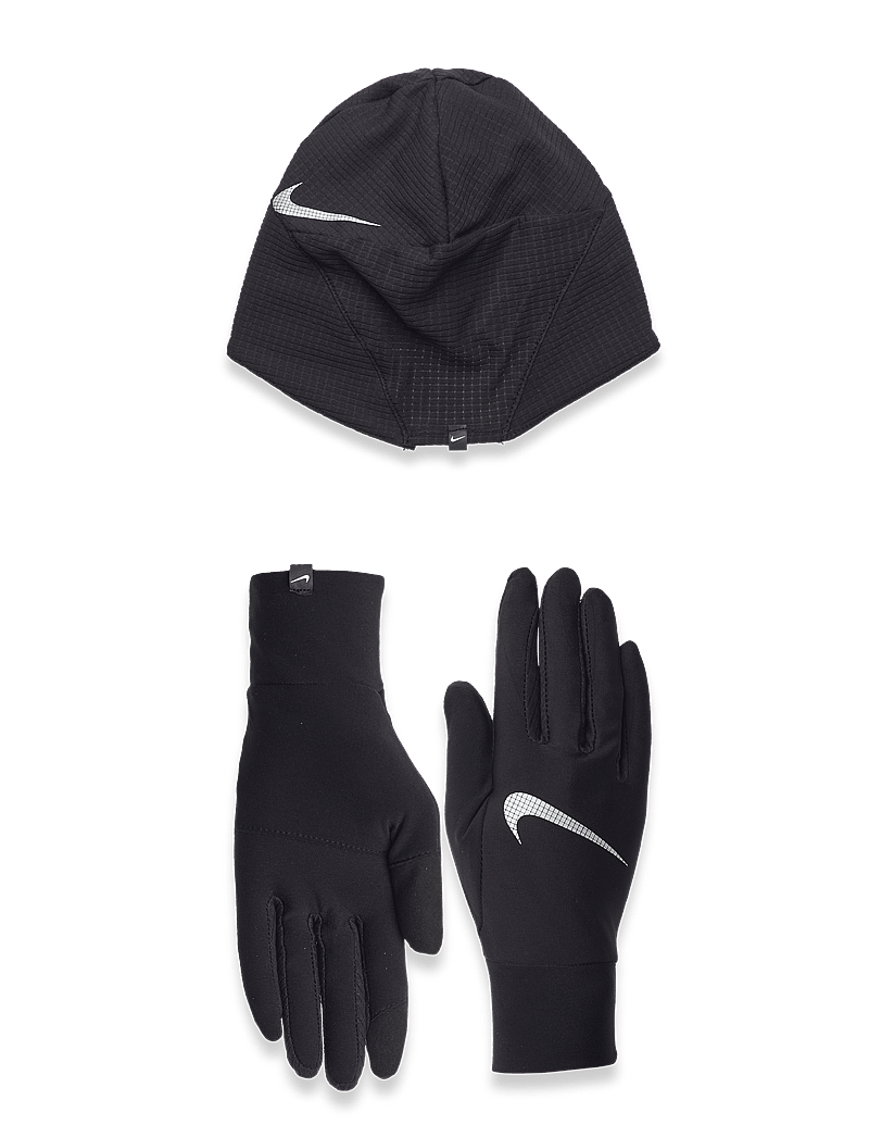 NIKE Equipment - NIKE M ESSENTIAL HAT AND GLOVE SET - jooksuvarustus - black/black/silver - 0