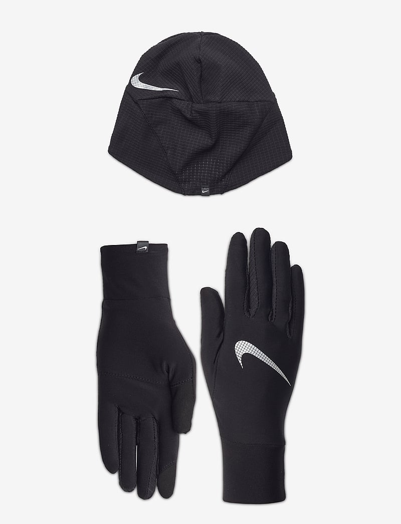 NIKE Equipment - NIKE W ESSENTIAL HAT AND GLOVE SET - fingervantar - black/black/silver - 0