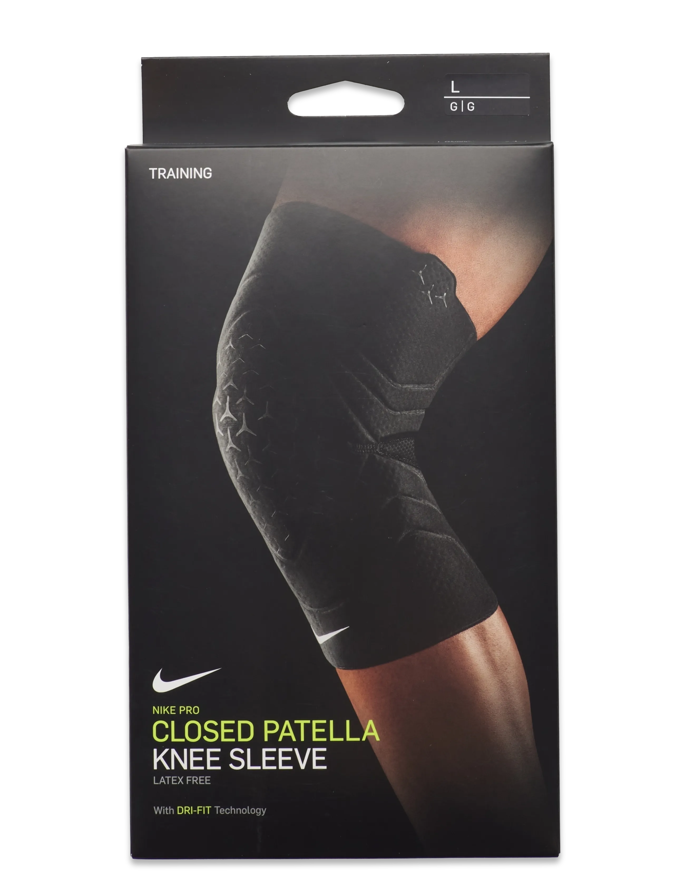 NIKE Equipment Nike Pro Closed Patella Knee Sleeve 3.0, M, Black, Seler Og Støtter > Knæstøtte, Dame