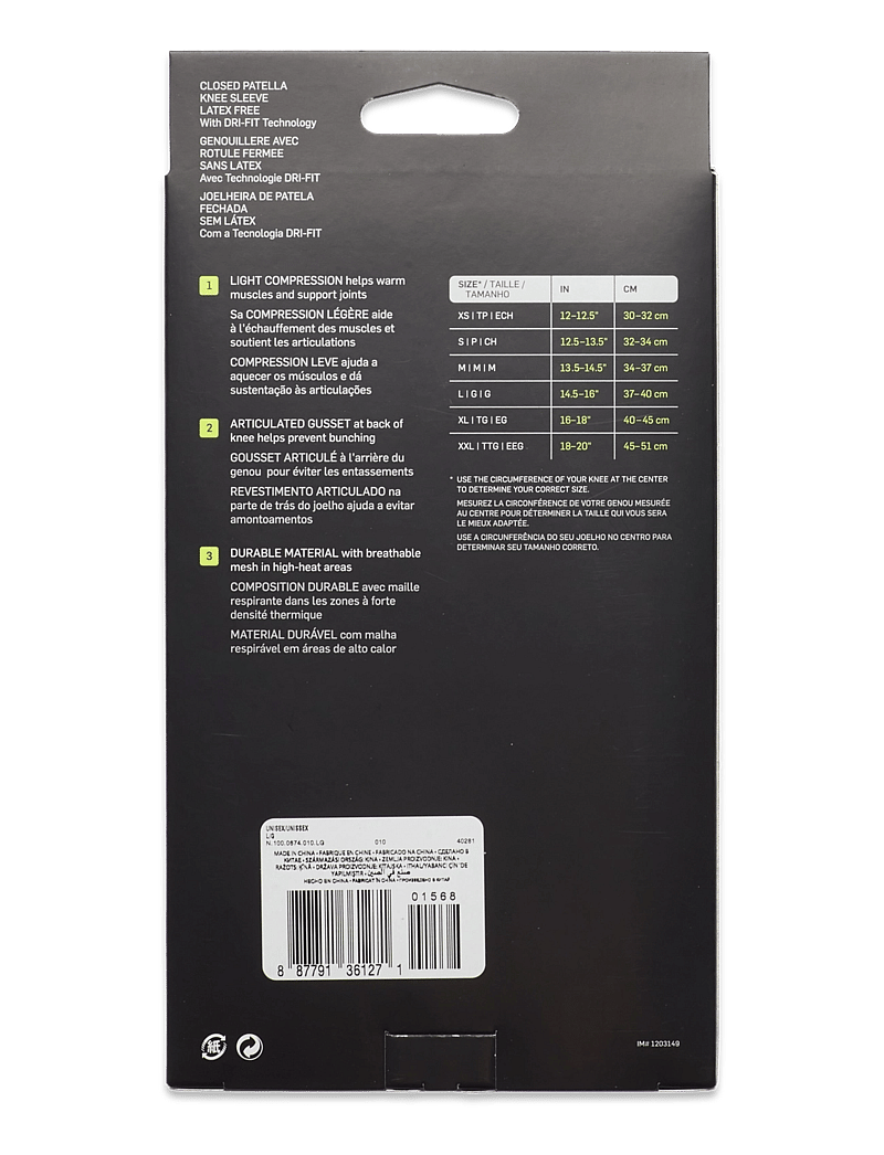 NIKE Equipment - NIKE PRO CLOSED PATELLA KNEE SLEEVE 3.0 - knæstøtter - black/white - 4