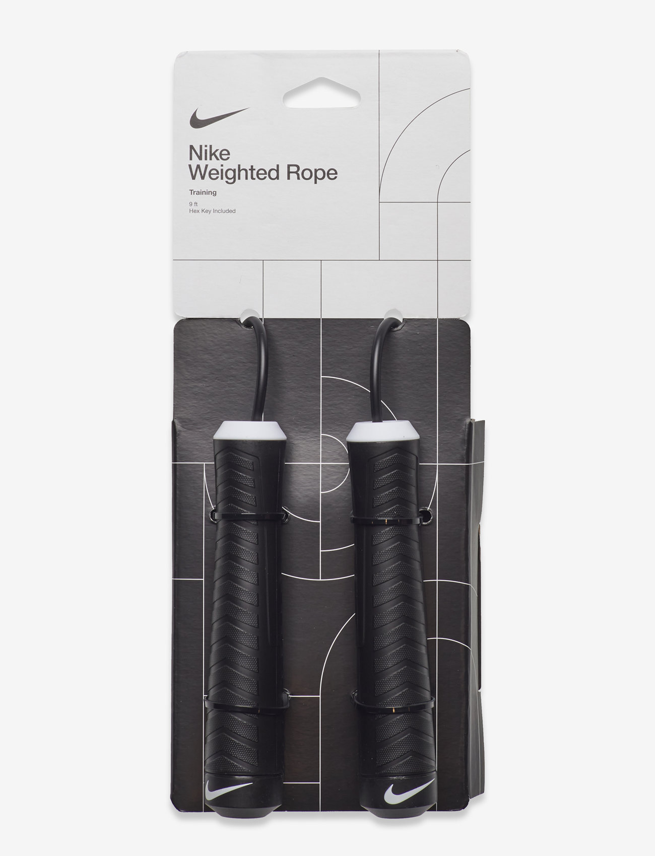 NIKE Equipment - NIKE FUNDAMENTAL WEIGHTED ROPE - sjippetove - black/white - 0
