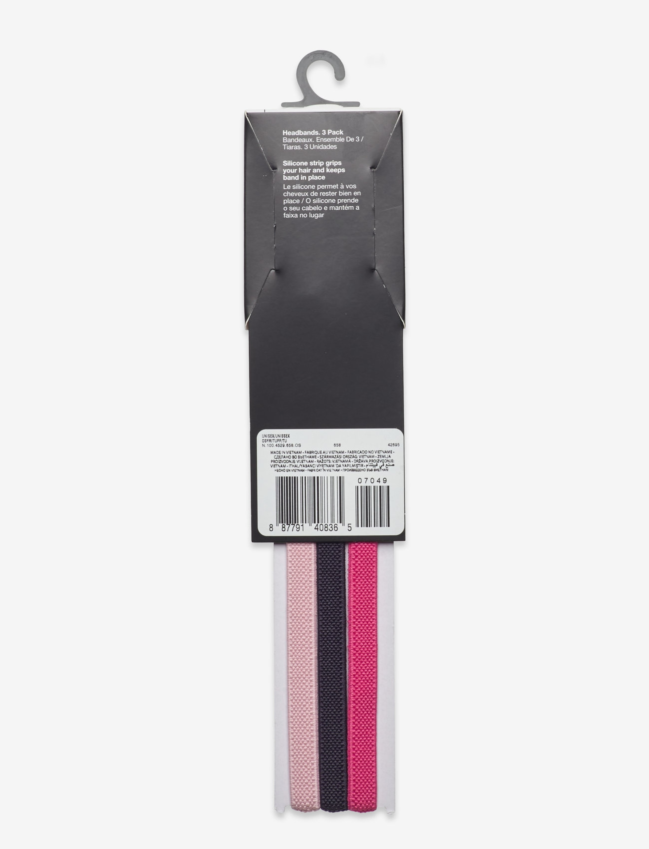 NIKE Equipment - NIKE ELASTIC HEADBANDS 2.0 3 PK - hårbånd - spark/gridiron/pink glaze - 1