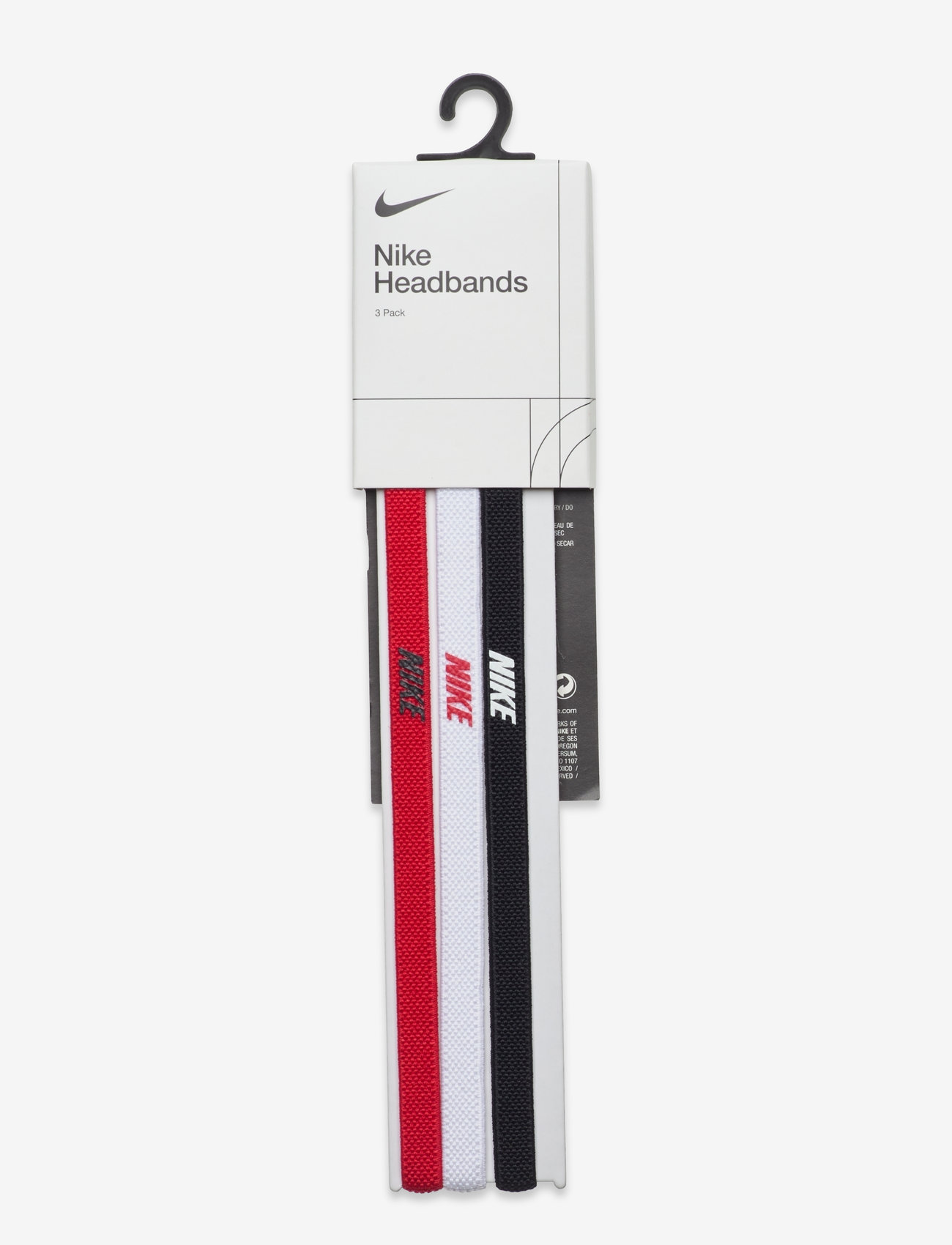 NIKE Equipment - NIKE ELASTIC HEADBANDS 2.0 3 PK - stirnbänder - black/white/university red - 0