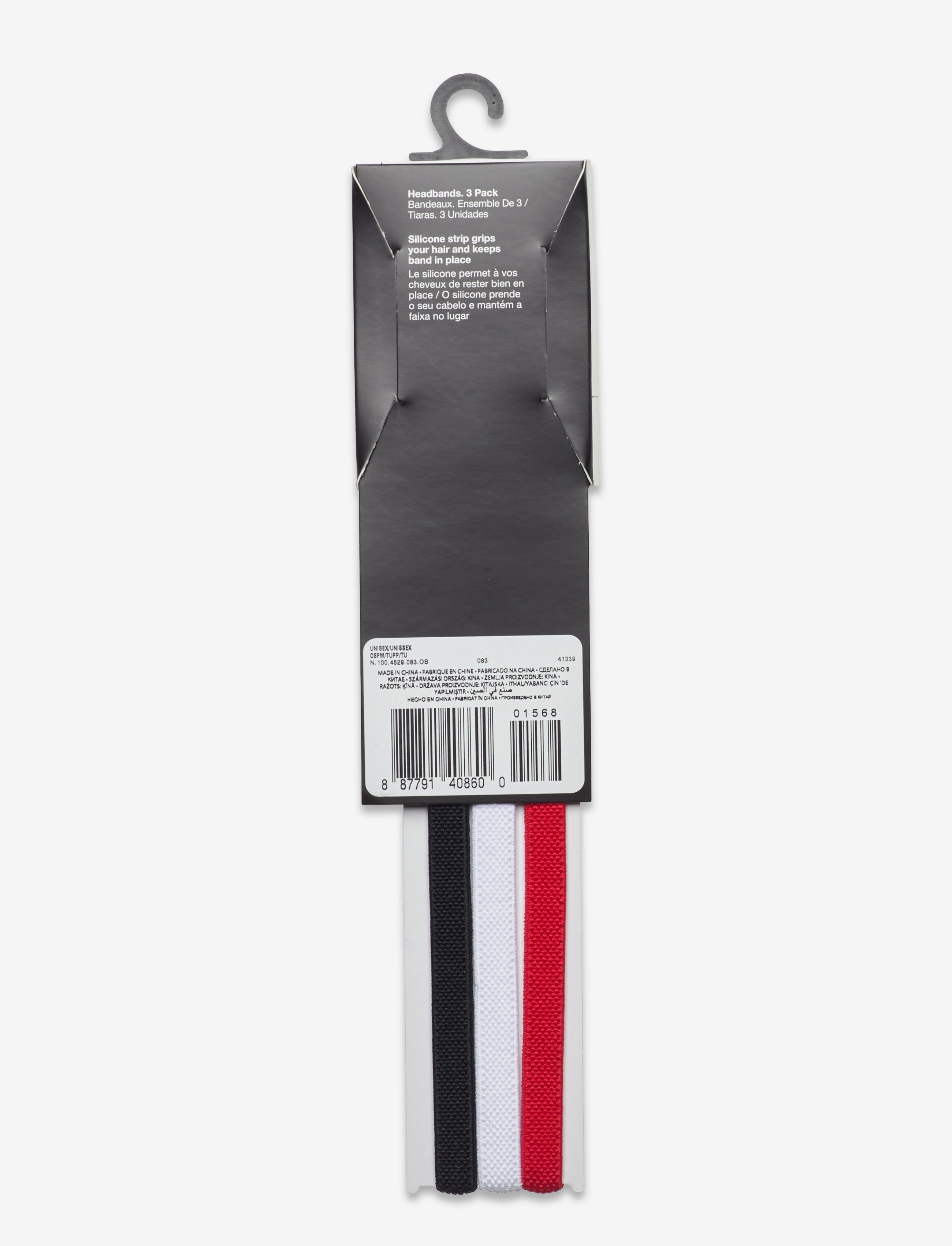 NIKE Equipment - NIKE ELASTIC HEADBANDS 2.0 3 PK - stirnbänder - black/white/university red - 1