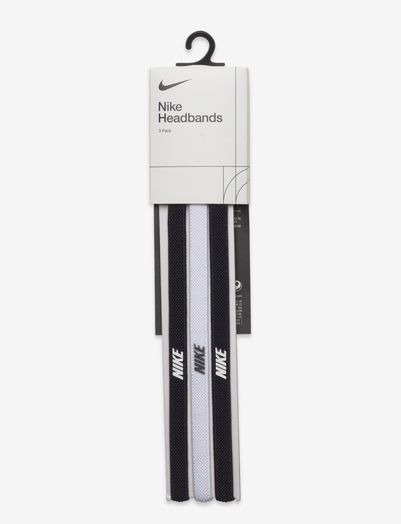 NIKE Equipment - NIKE ELASTIC HEADBANDS 2.0 3 PK - stirnbänder - black/white/black - 0