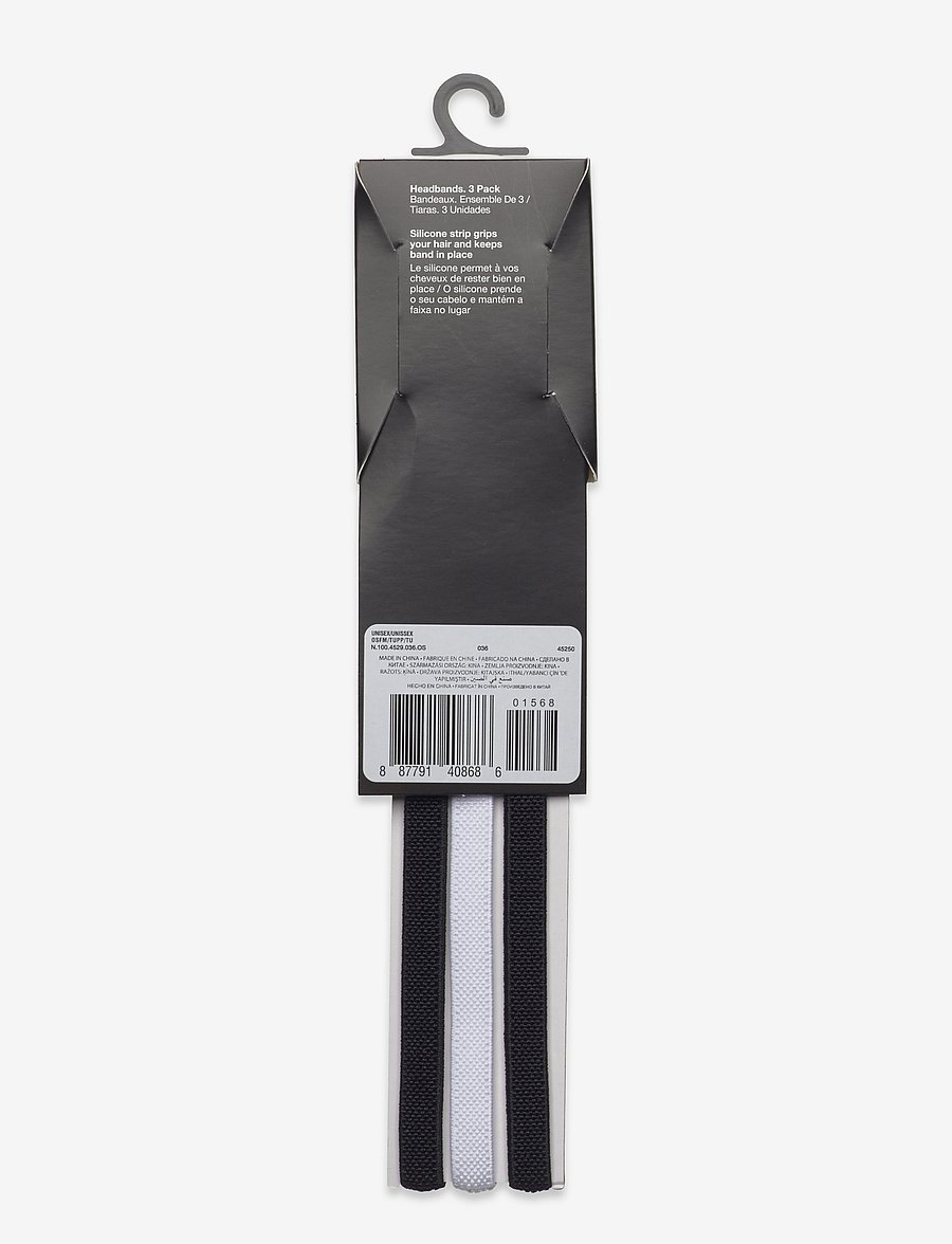 NIKE Equipment - NIKE ELASTIC HEADBANDS 2.0 3 PK - stirnbänder - black/white/black - 1