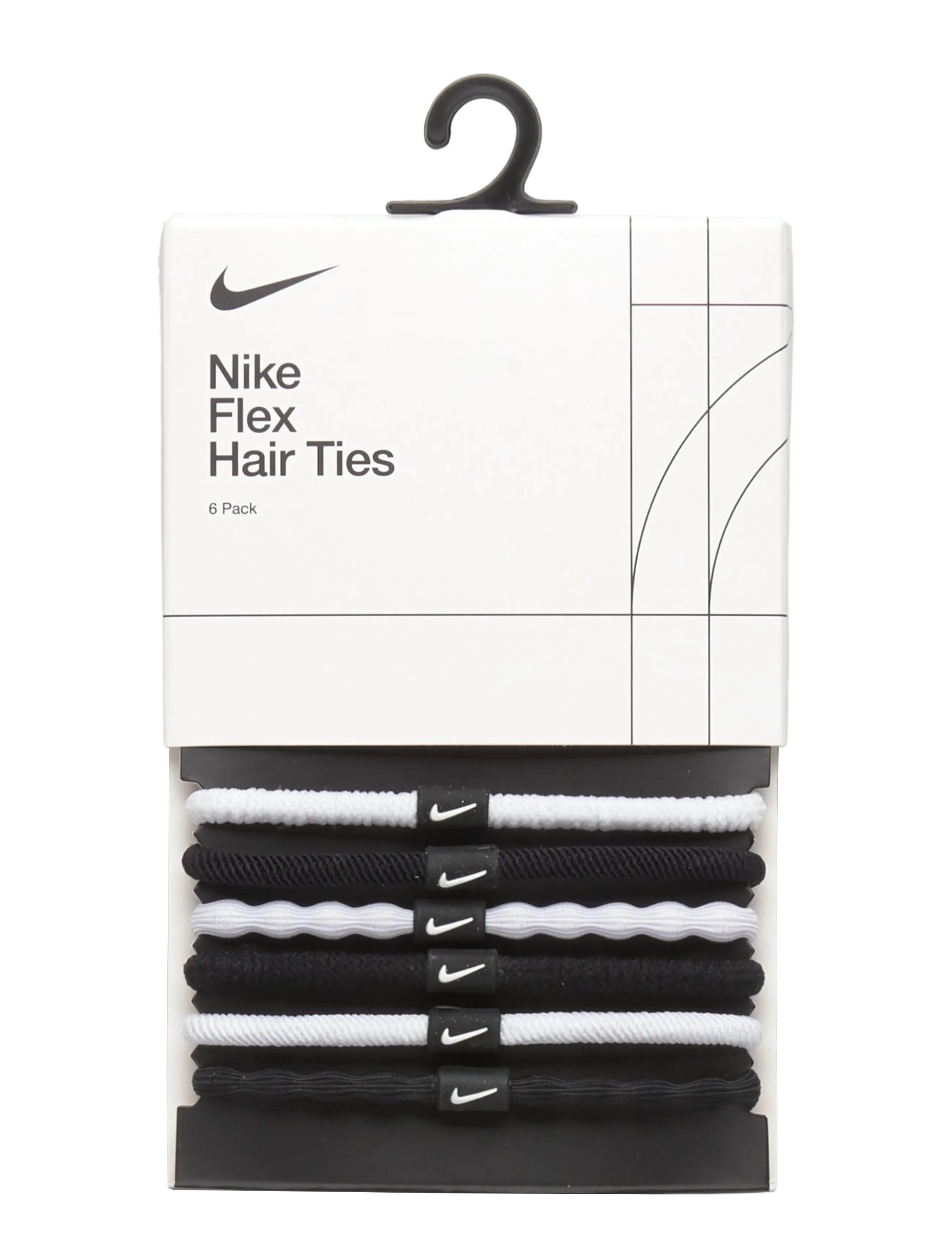 NIKE Equipment NIKE FLEX HAIR TIE 6PK - Tilbehør - WHITE/BLACK/WHITE/WHITE / multi