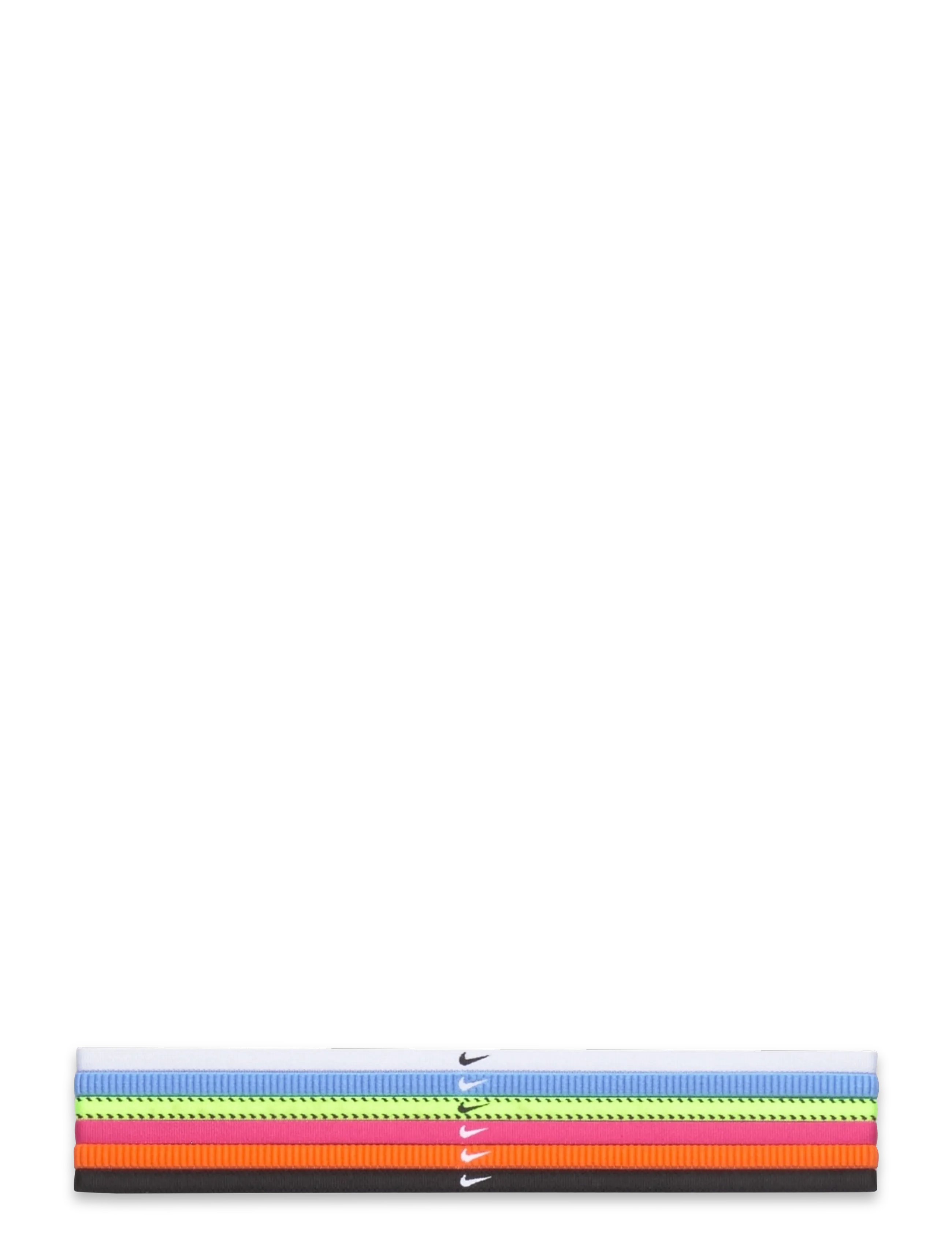 NIKE FLEX CLASSIC SLIM HEADBANDS 6PK - VOLT/VIVID PINK/WHITE
