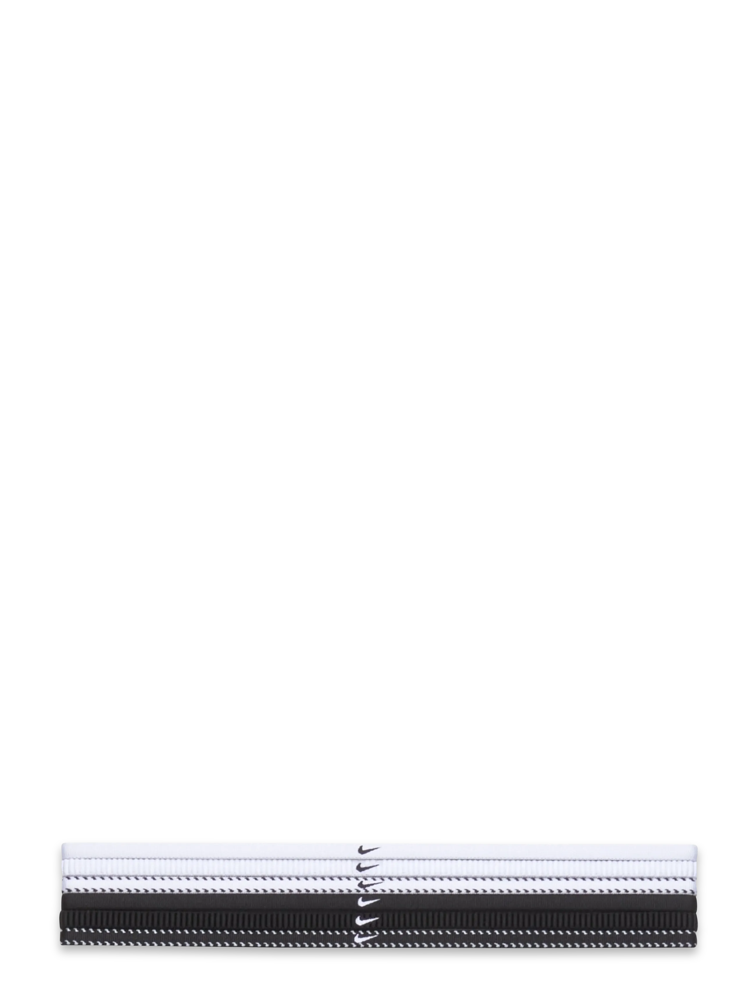 NIKE FLEX CLASSIC SLIM HEADBANDS 6PK - WHITE/BLACK/WHITE