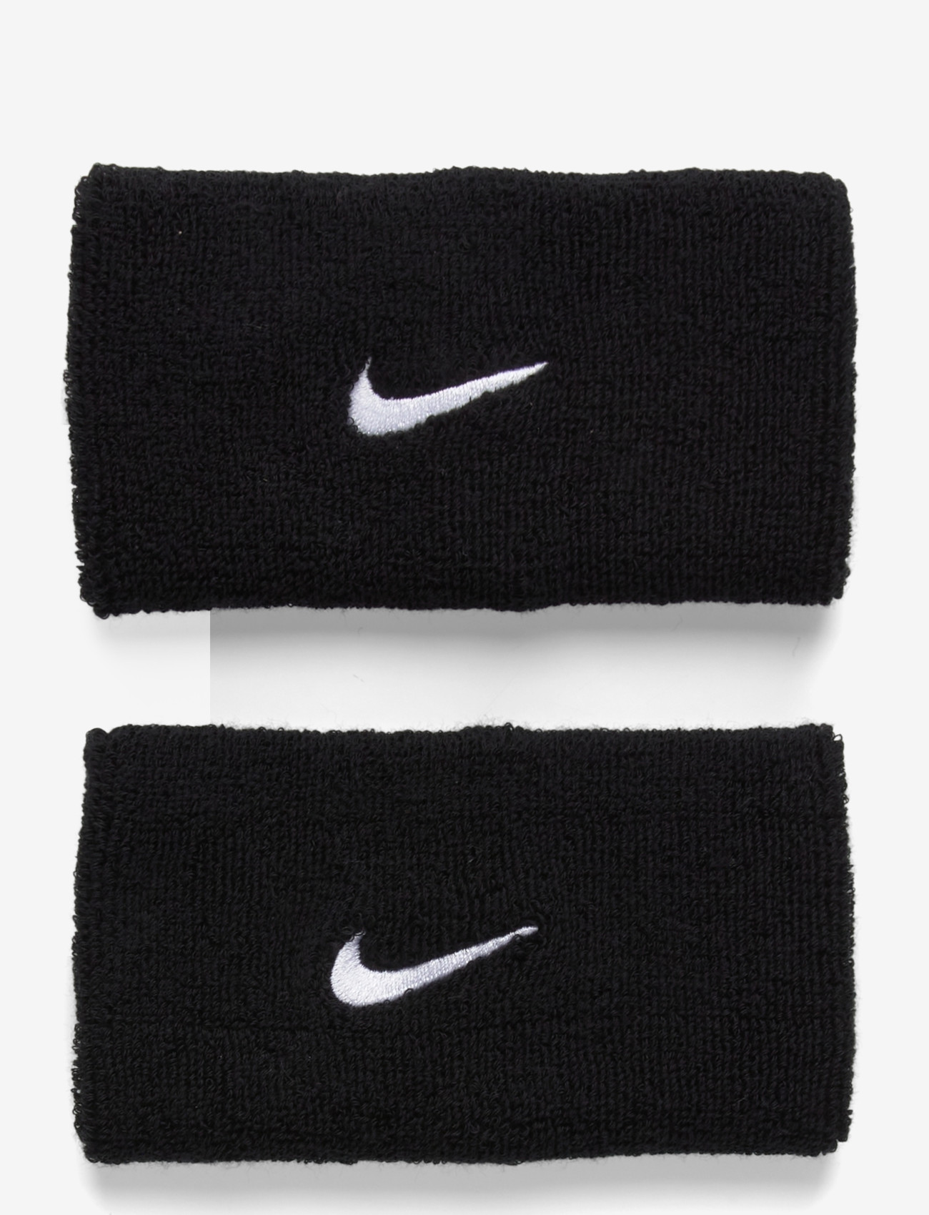 NIKE Equipment - NIKE SWOOSH CLASSIC DOUBLEWIDE WRISTBANDS 2PK - riešo raiščiai - black/white - 0