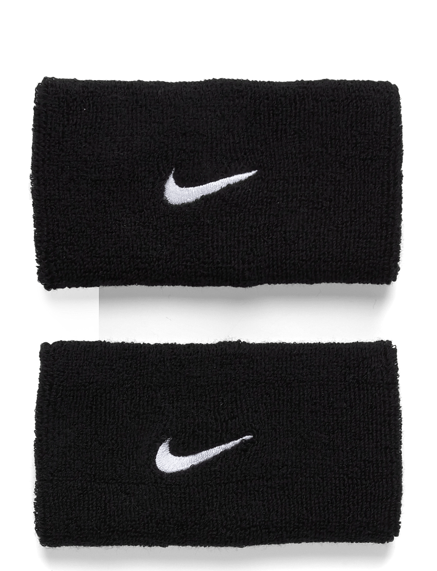 NIKE Equipment - NIKE SWOOSH CLASSIC DOUBLEWIDE WRISTBANDS 2PK - handgelenk-schweißband - black/white - 0