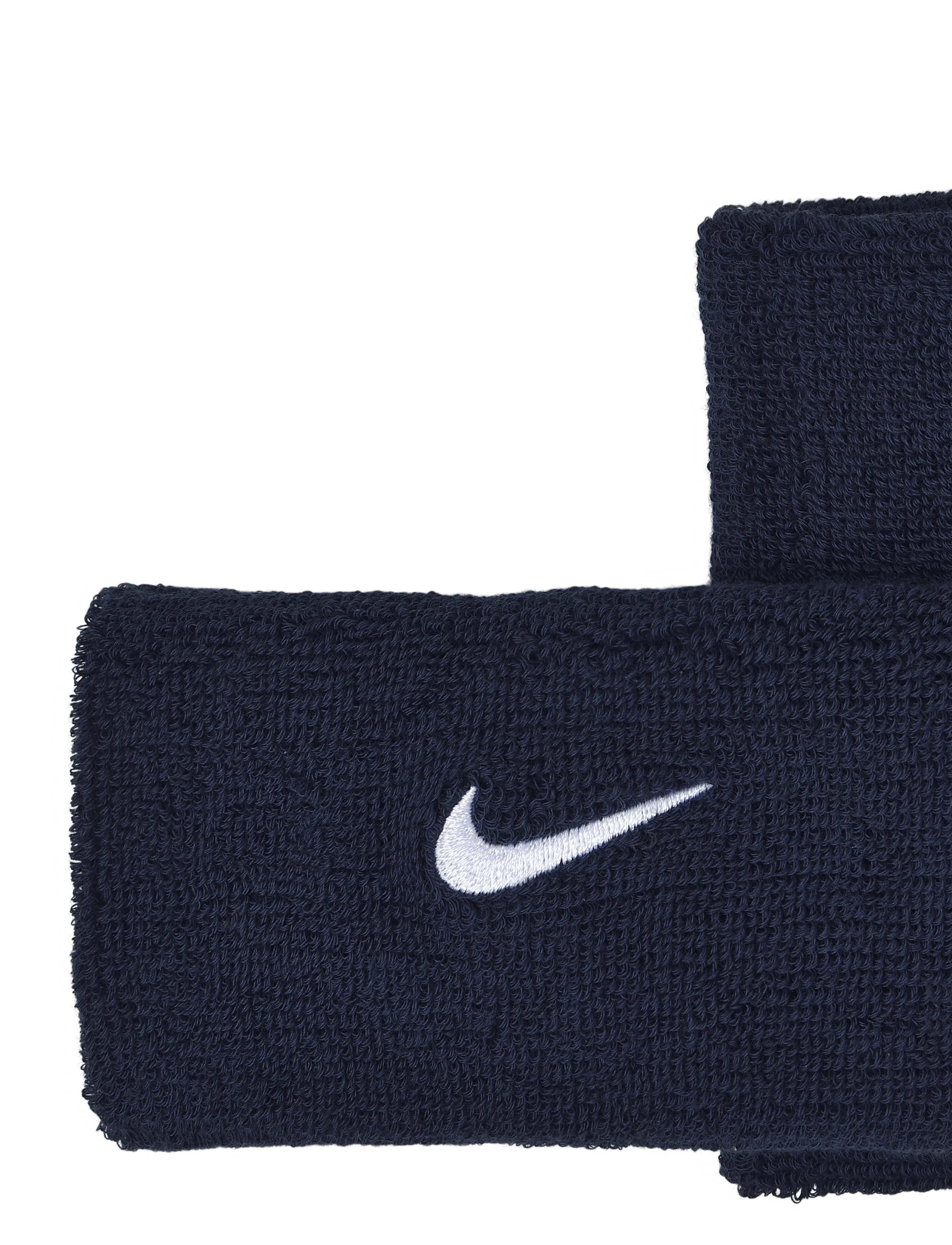 NIKE Equipment - NIKE SWOOSH CLASSIC DOUBLEWIDE WRISTBANDS 2PK - handgelenk-schweißband - college navy/white - 2