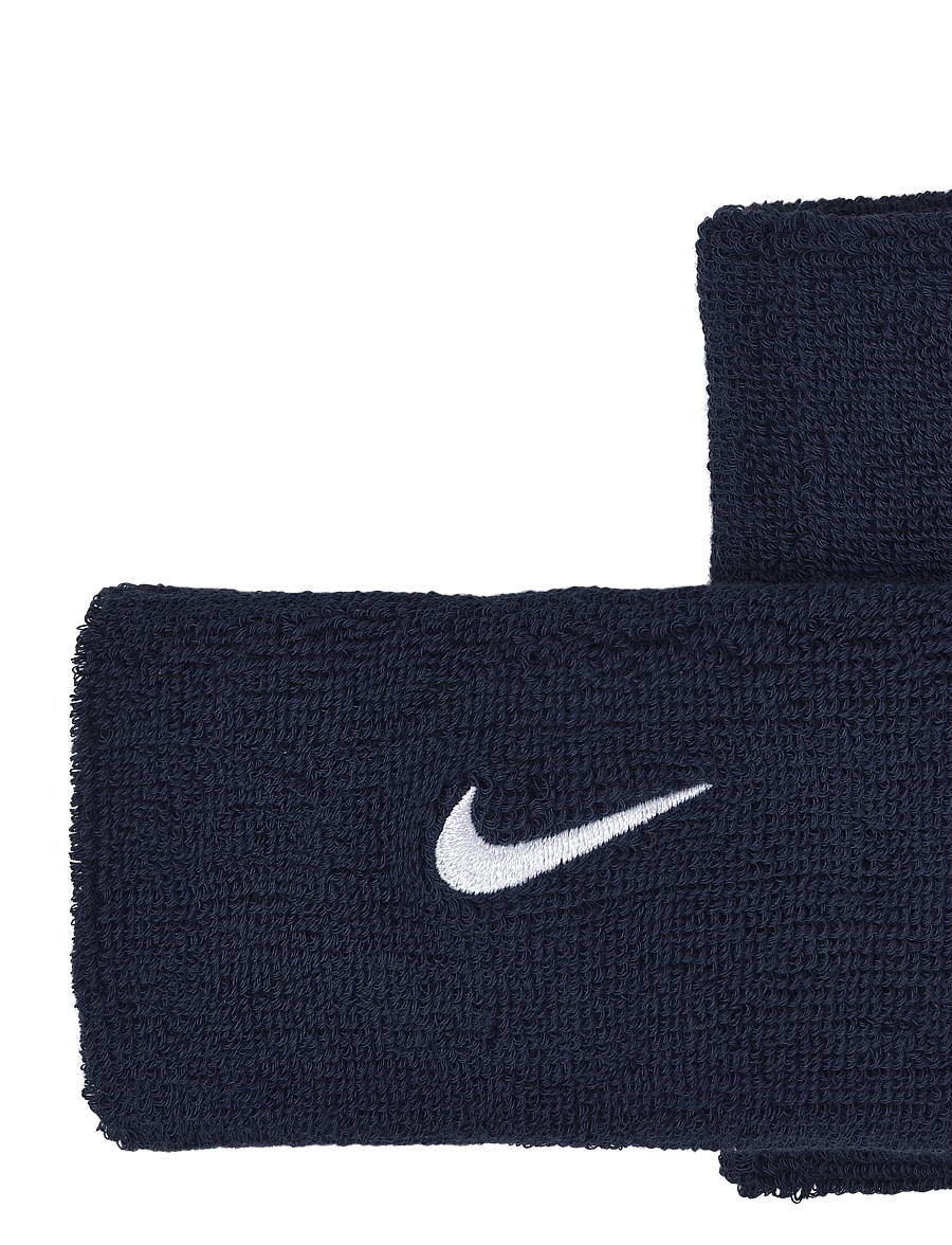 NIKE Equipment - NIKE SWOOSH CLASSIC DOUBLEWIDE WRISTBANDS 2PK - handgelenk-schweißband - college navy/white - 2