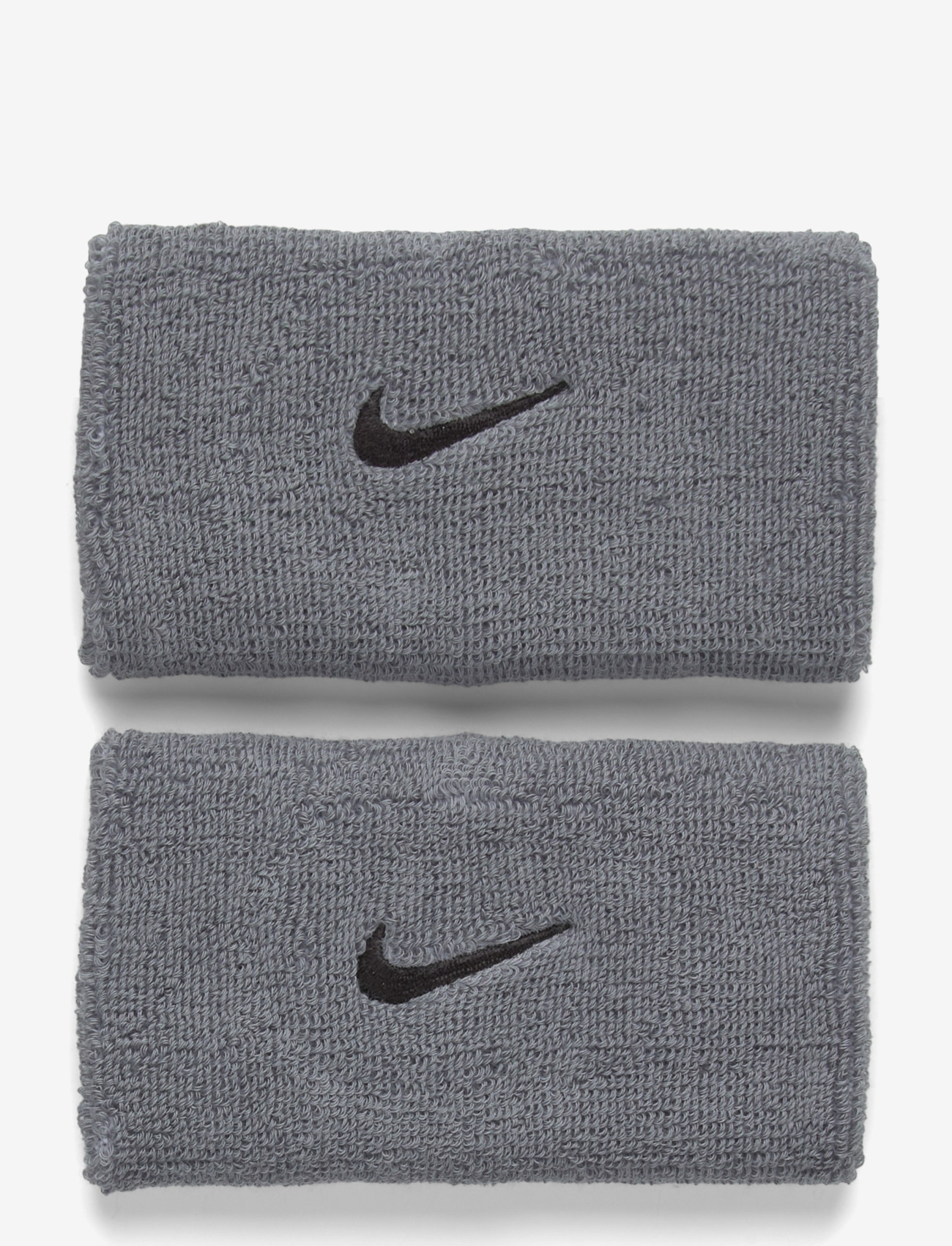 NIKE Equipment - NIKE SWOOSH CLASSIC DOUBLEWIDE WRISTBANDS 2PK - svedarmbånd - cool grey/black - 0