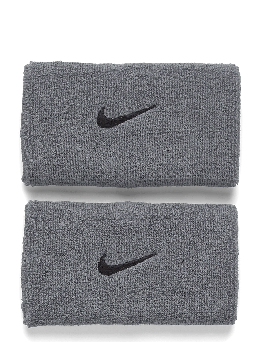 NIKE Equipment - NIKE SWOOSH CLASSIC DOUBLEWIDE WRISTBANDS 2PK - handgelenk-schweißband - cool grey/black - 0