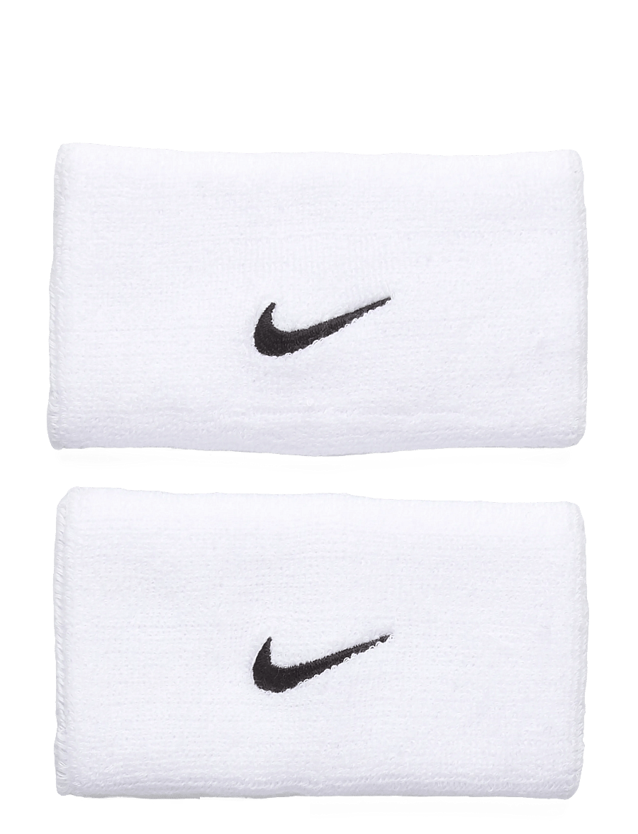 NIKE Equipment - NIKE SWOOSH CLASSIC DOUBLEWIDE WRISTBANDS 2PK - handgelenk-schweißband - white/black - 0
