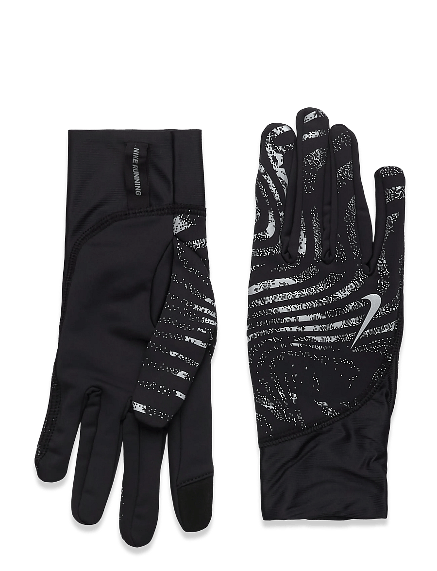 NIKE Equipment - NIKE PACER MIDWEIGHT REFLECTIVE RUNNING GLOVES - aksesuarai - black/black/silver - 0
