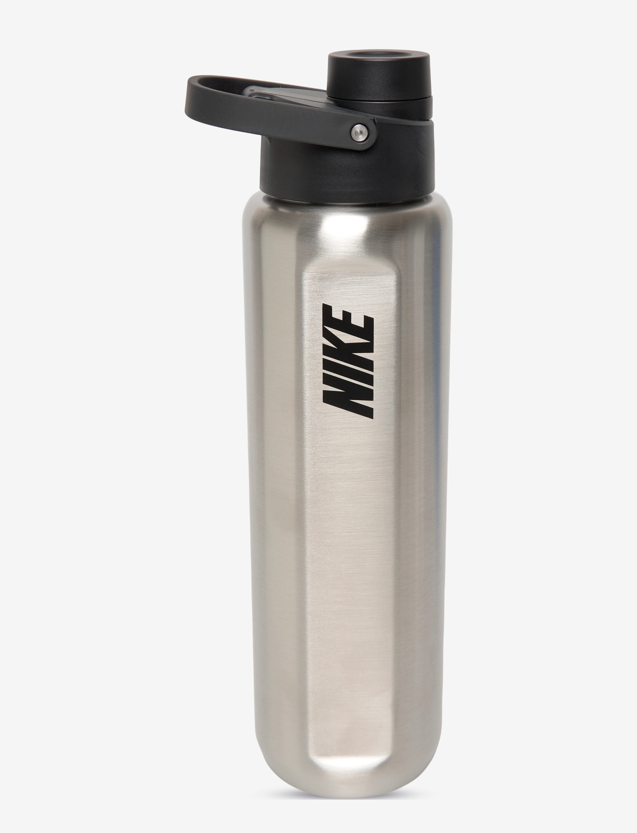 NIKE Equipment - NIKE SS RECHARGE CHUG BOTTLE 24 OZ RFSH - water bottles & thermoses - brushed stainless steel/black/black - 0