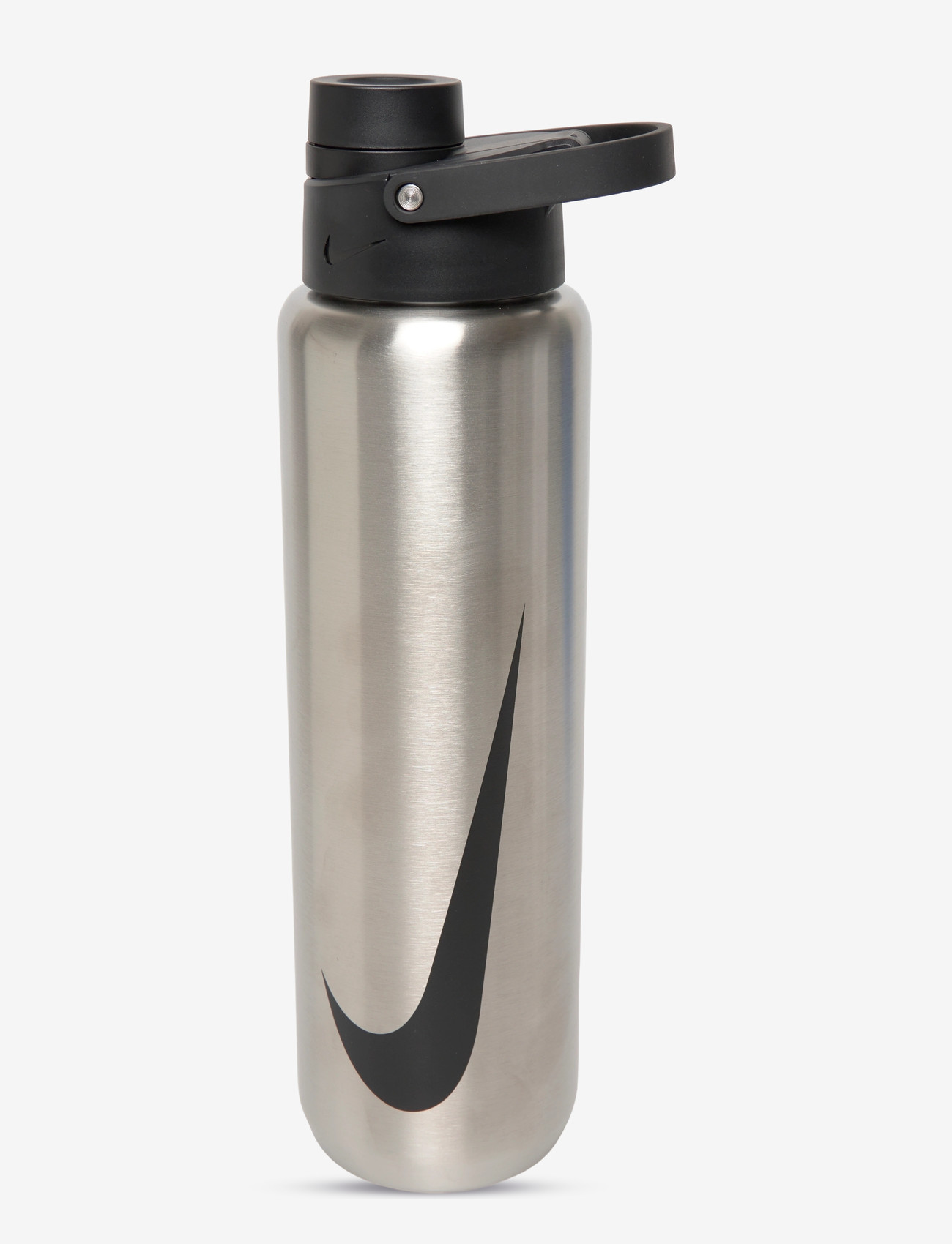 NIKE Equipment - NIKE SS RECHARGE CHUG BOTTLE 24 OZ RFSH - water bottles & thermoses - brushed stainless steel/black/black - 1