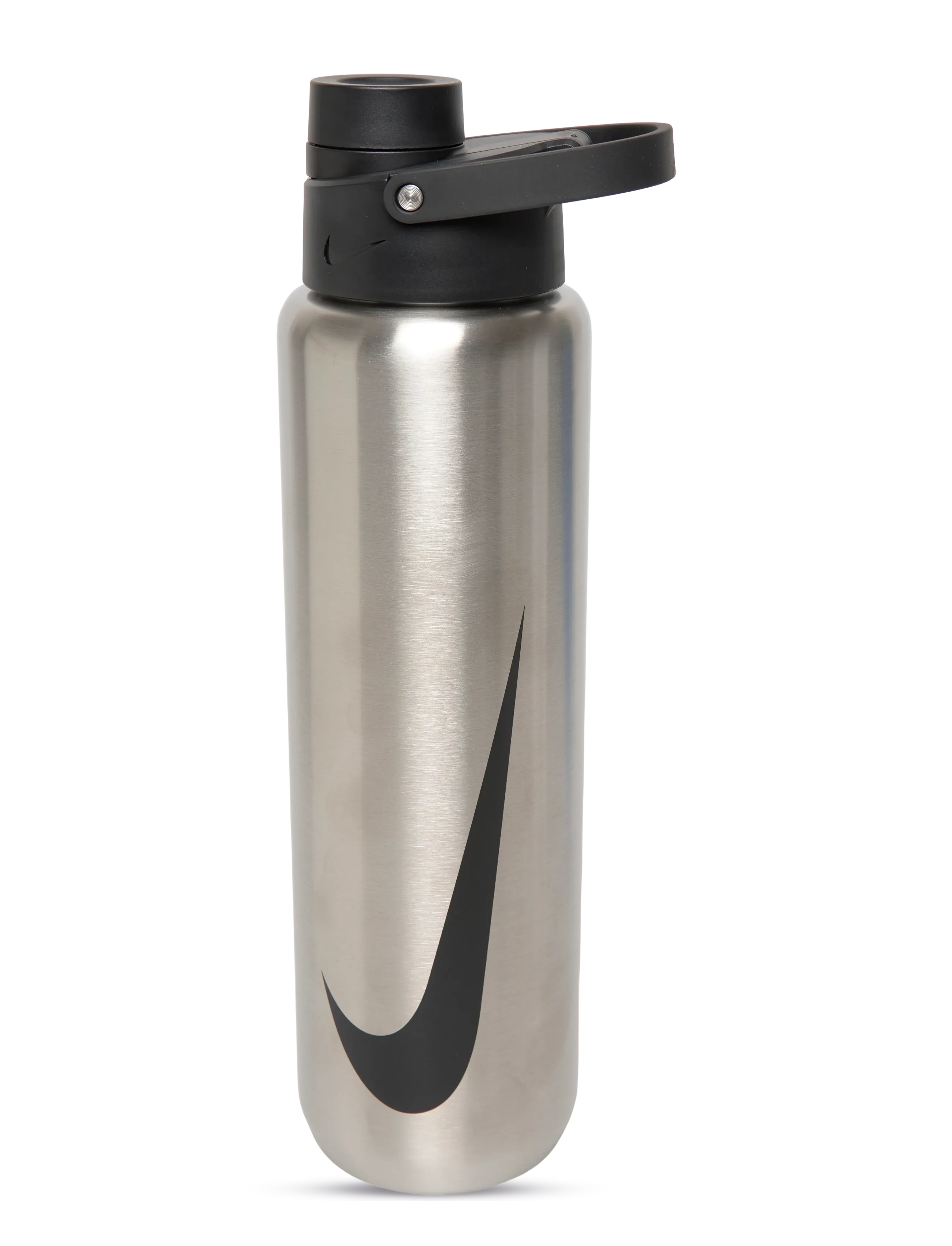 NIKE Equipment - NIKE RECHARGE CHUG BOTTLE 24 OZ  - water bottles & thermoses - brushed stainless steel/black/black - 1