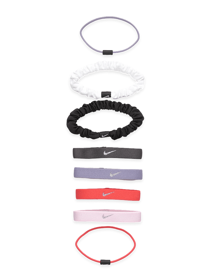NIKE Equipment - NIKE FLEX CLASSIC MIXED HAIR TIES 8PK METALLIC - stirnbänder - ember glow/thunder grey/metallic silver - 0