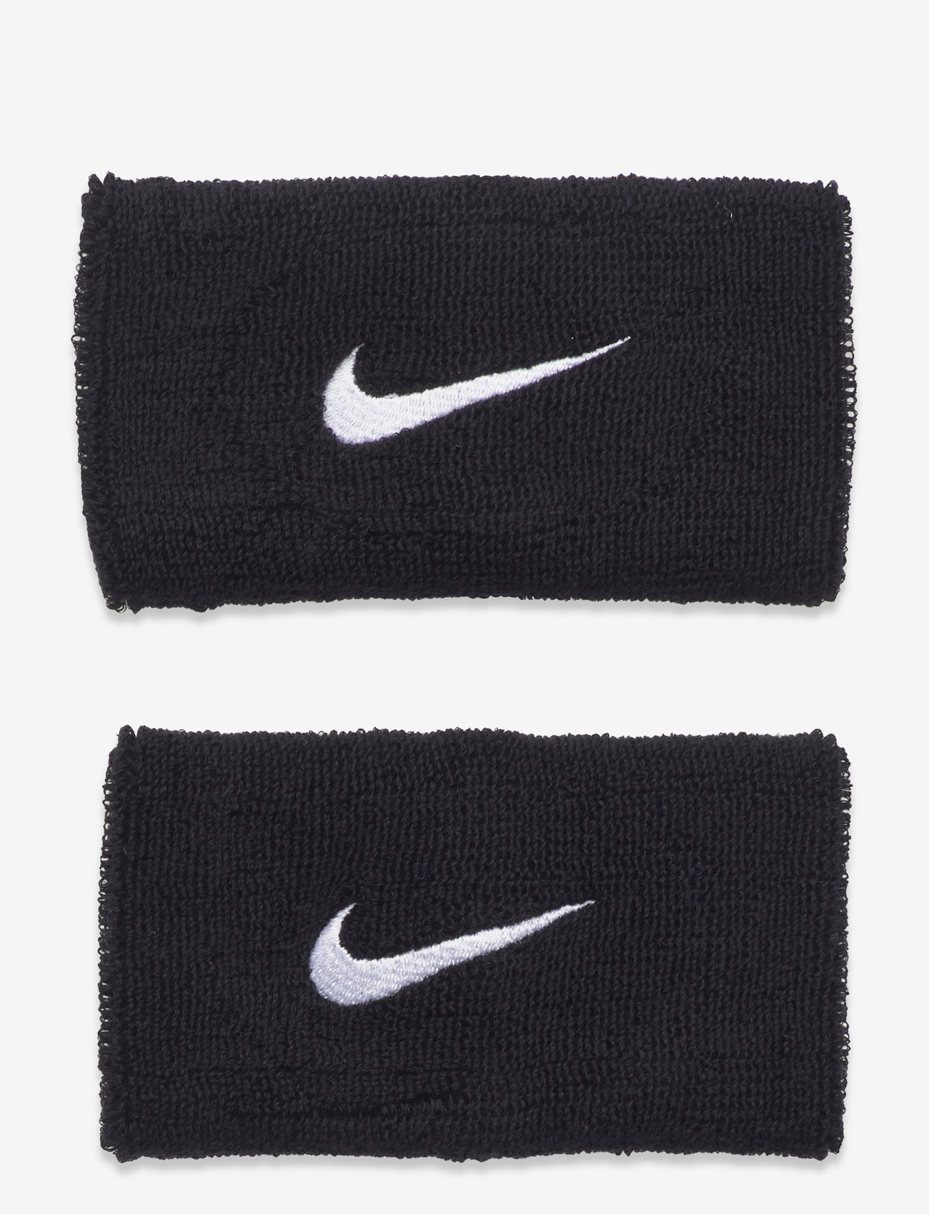 NIKE Equipment - NIKE SWOOSH DOUBLEWIDE WRISTBANDS 2 PK - handgelenk-schweißband - black/white - 0