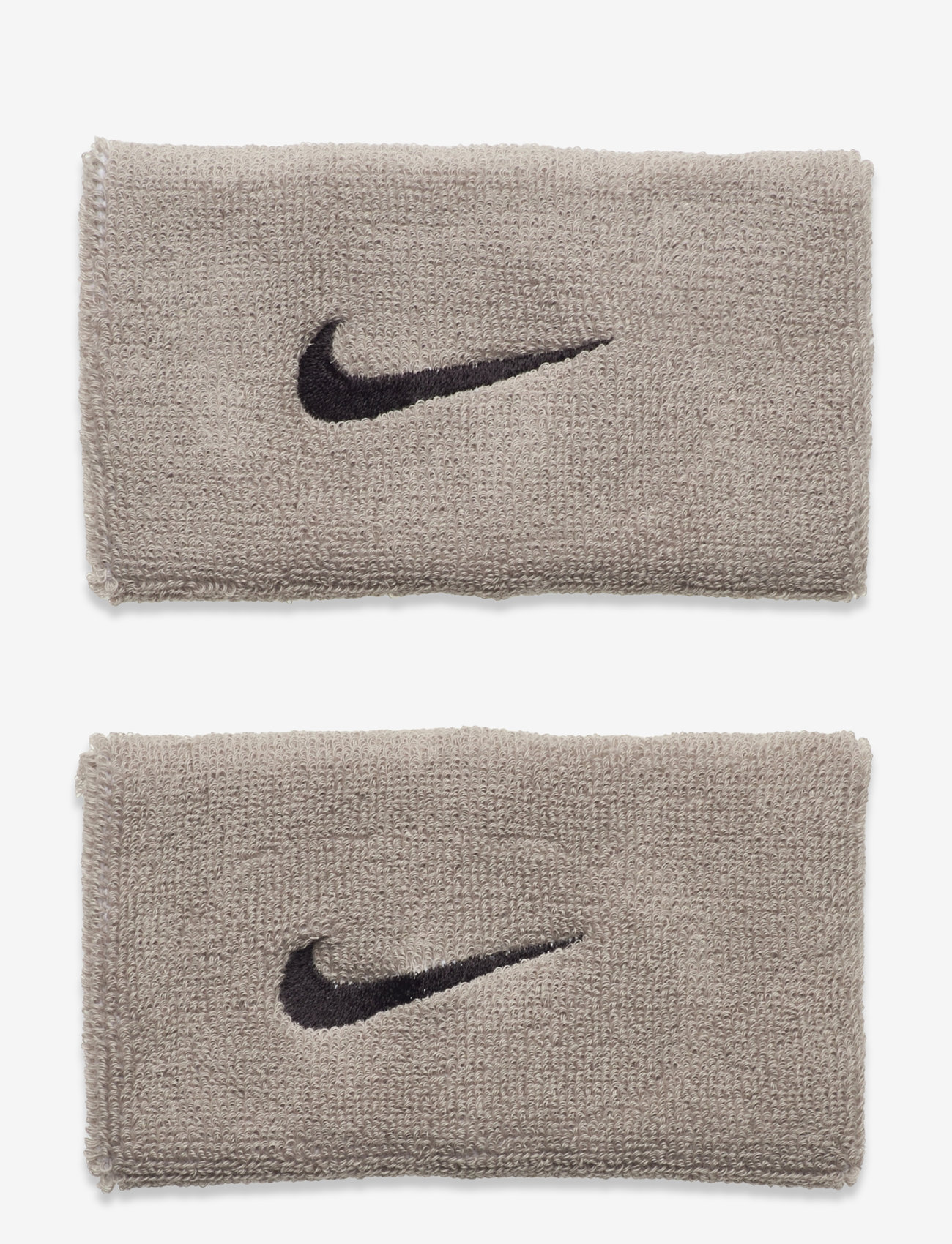 NIKE Equipment - NIKE SWOOSH DOUBLEWIDE WRISTBANDS 2 PK - svettarmband - matte silver/black - 0