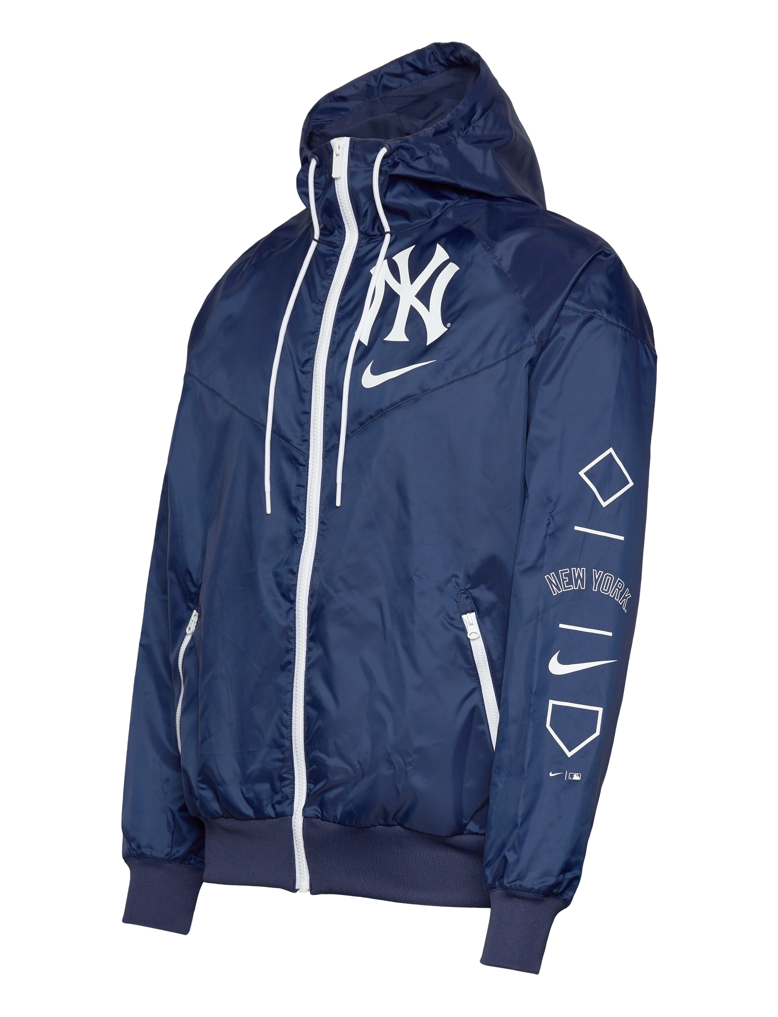 NIKE Fan Gear - New York Yankees Men's Nike Team Runner Windrunner Jacket - midnight navy, midnight navy, white - 2