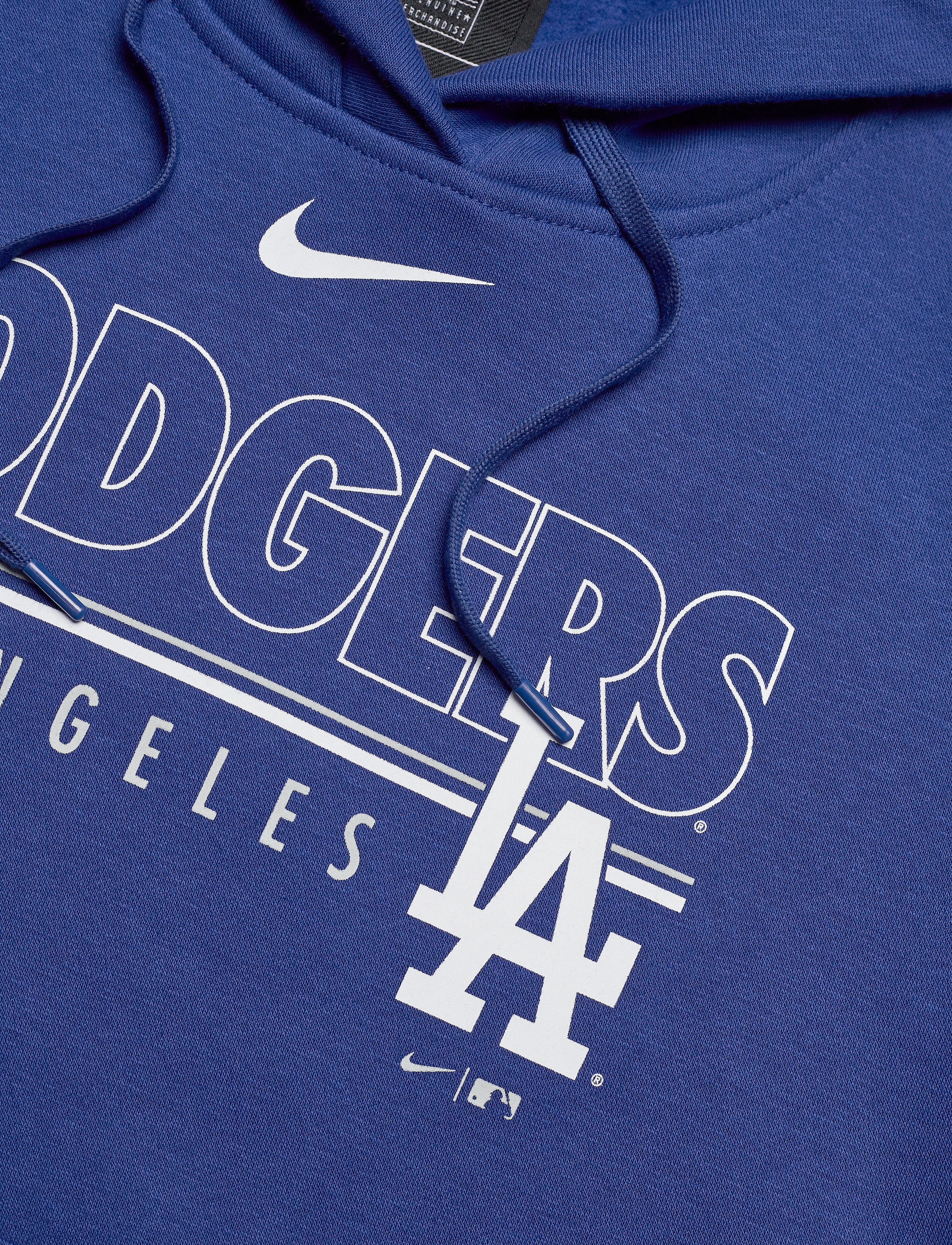 NIKE Fan Gear - LA Dodgers Nike Team Outline Club Pullover Hoodie - rush blue - 3