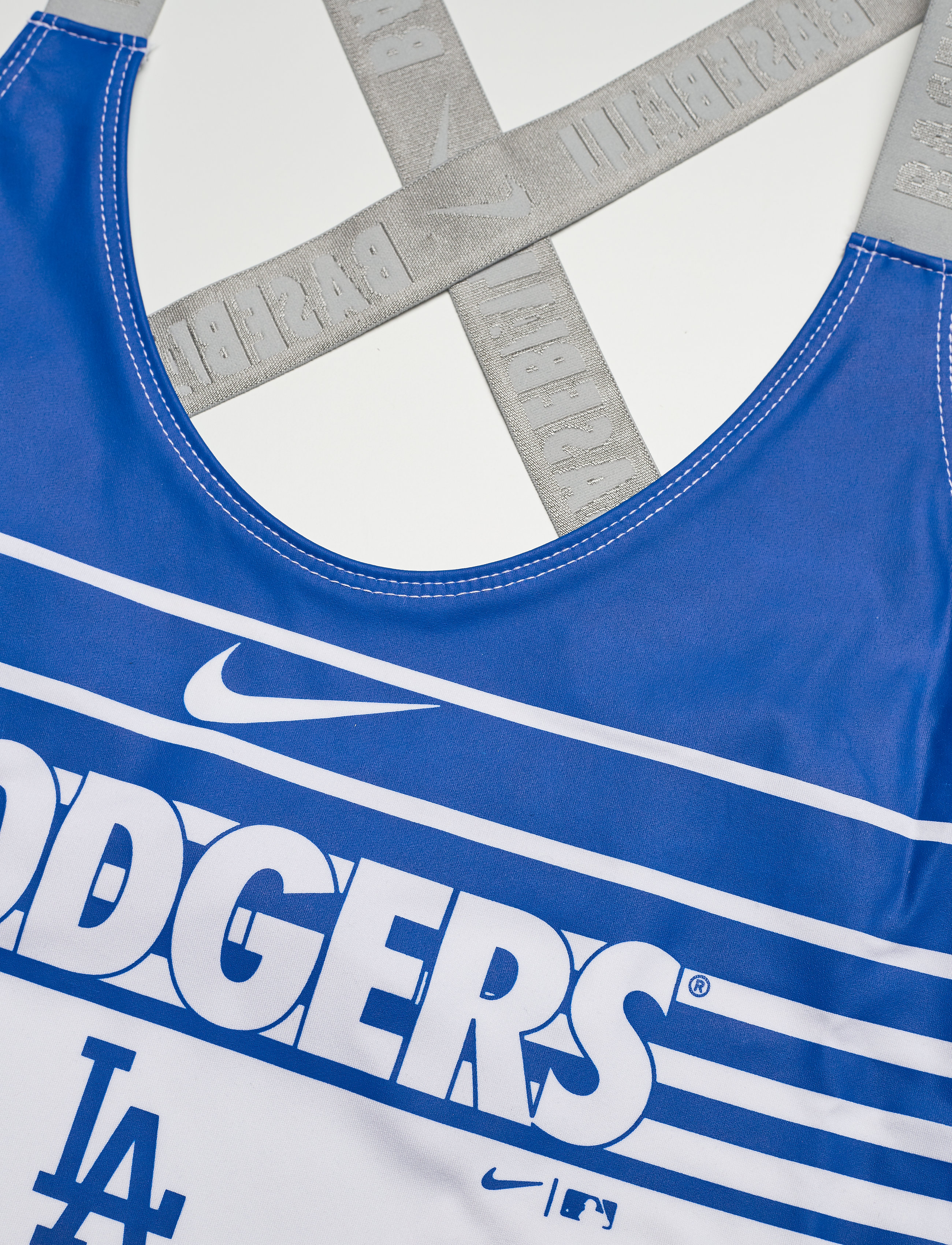 NIKE Fan Gear - LA Dodgers Women's Nike Rising Stripe Dri-Fit Elastika - white - 2