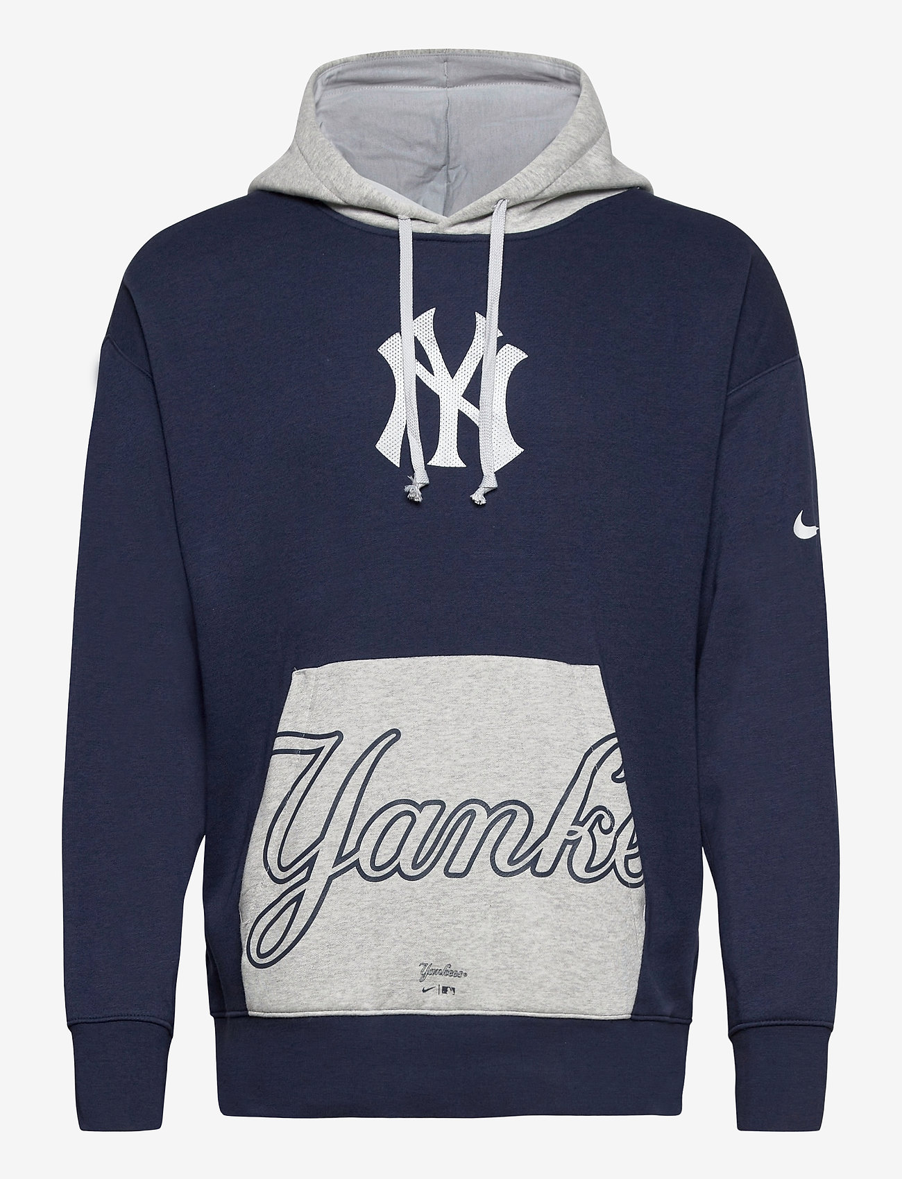 NIKE Fan Gear - New York Yankees Nike Crop Pocket Heritage Pullover Hoodie - midnight navy - 0