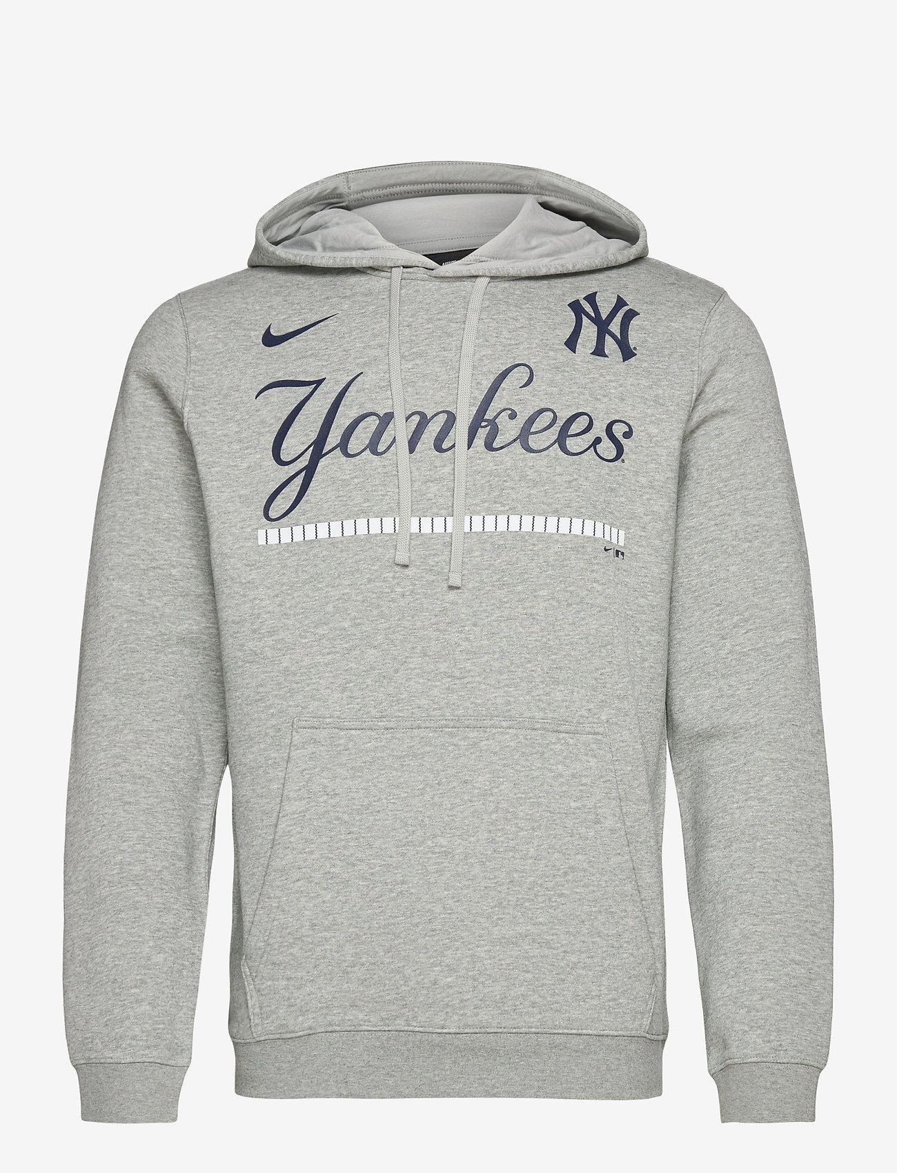 NIKE Fan Gear - New York Yankees Nike Color Bar Club Pullover Hoodie - dark grey heather - 0