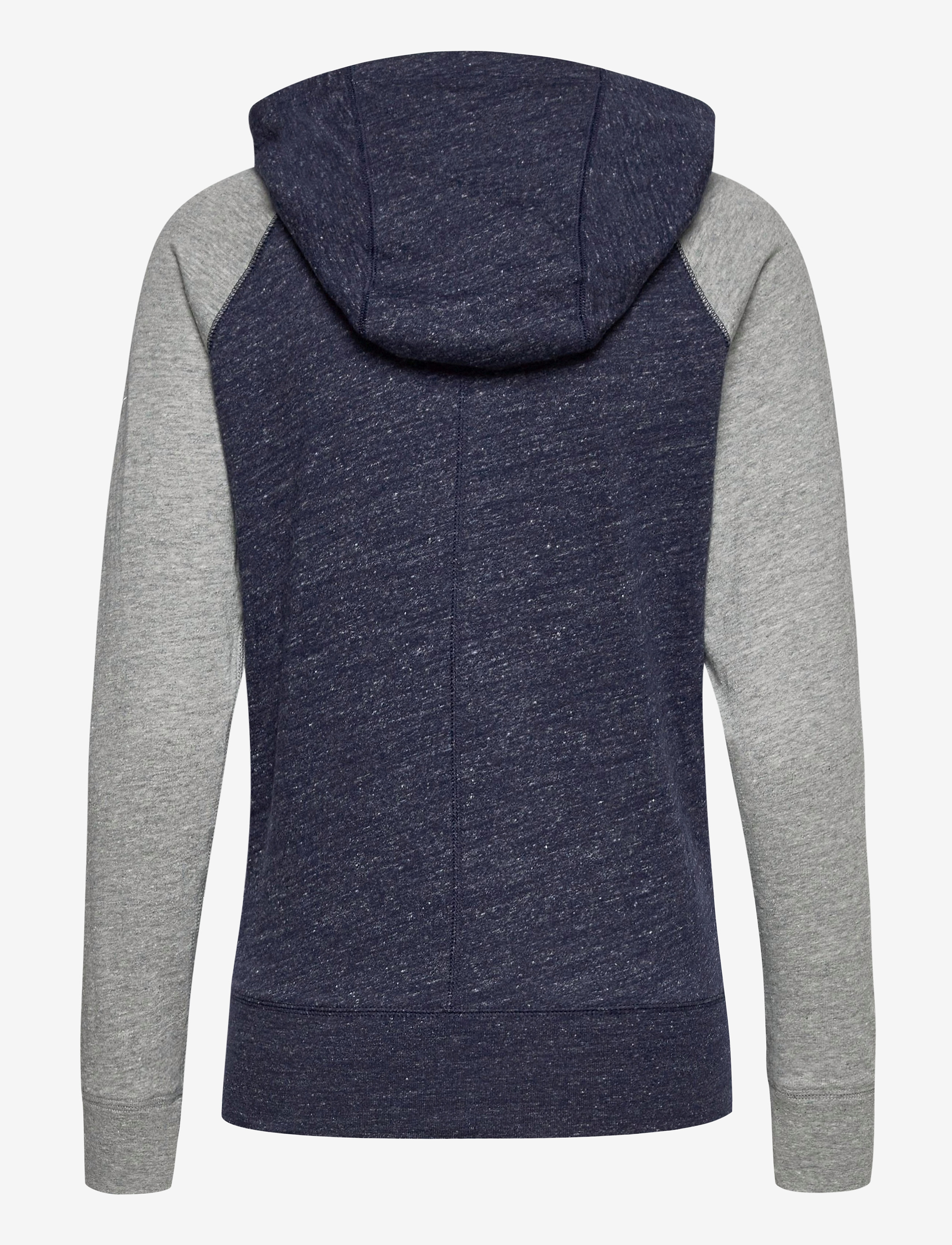 NIKE Fan Gear - New England Patriots Nike Logo Full-Zip Gym Vintage Hoodie - college navy heather / dark grey heather - 1