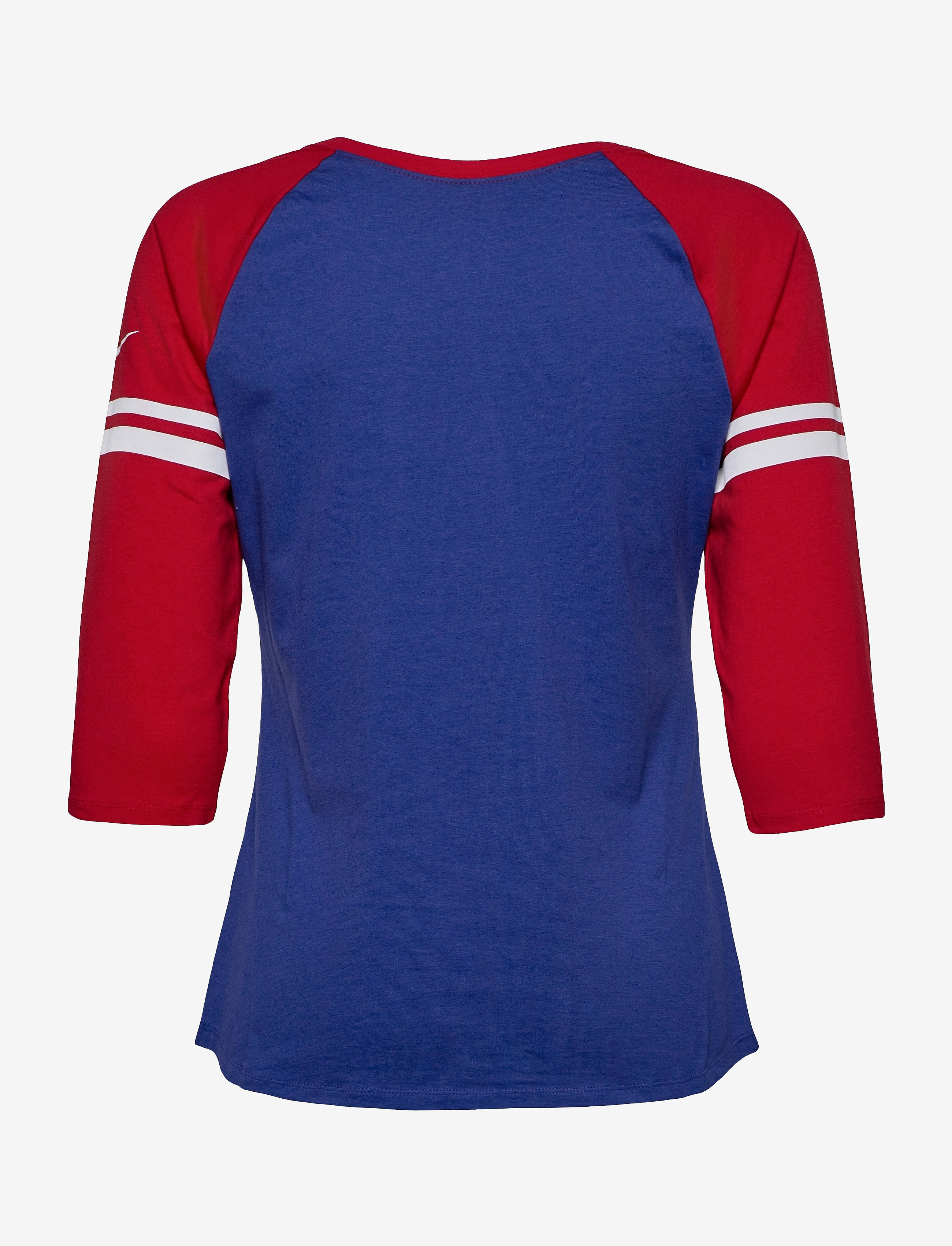 NIKE Fan Gear - New York Giants Nike Sleeve Stripe 3/4-Sleeve Raglan T-Shirt - rush blue / gym red - 1