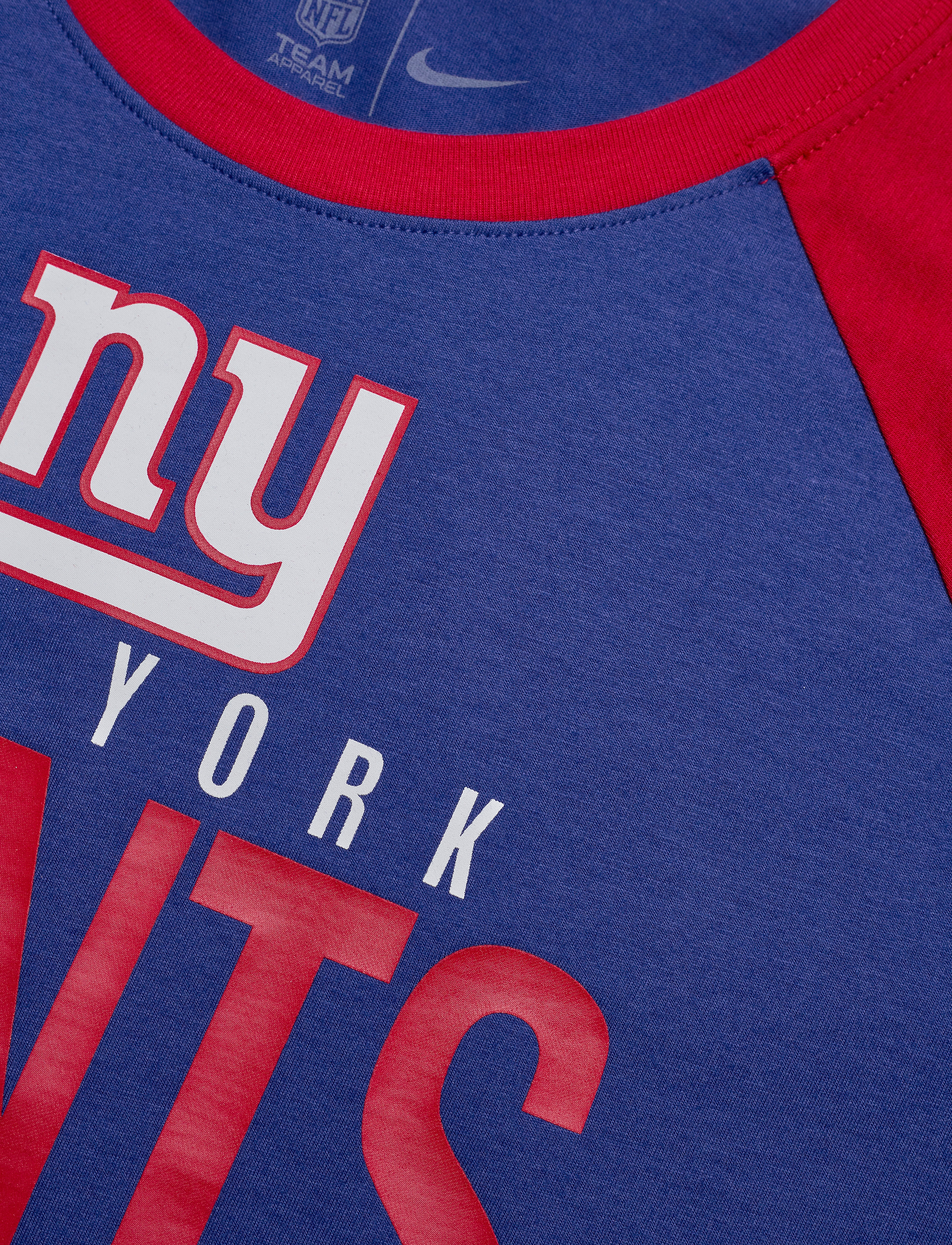 NIKE Fan Gear - New York Giants Nike Sleeve Stripe 3/4-Sleeve Raglan T-Shirt - rush blue / gym red - 2