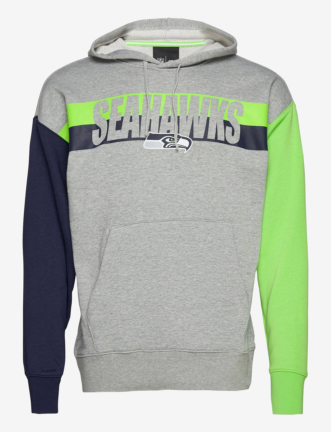NIKE Fan Gear - Seattle Seahawks Nike Wordmark Long Sleeve Heritage Hoodie - dark grey heather / action green / college navy - 0