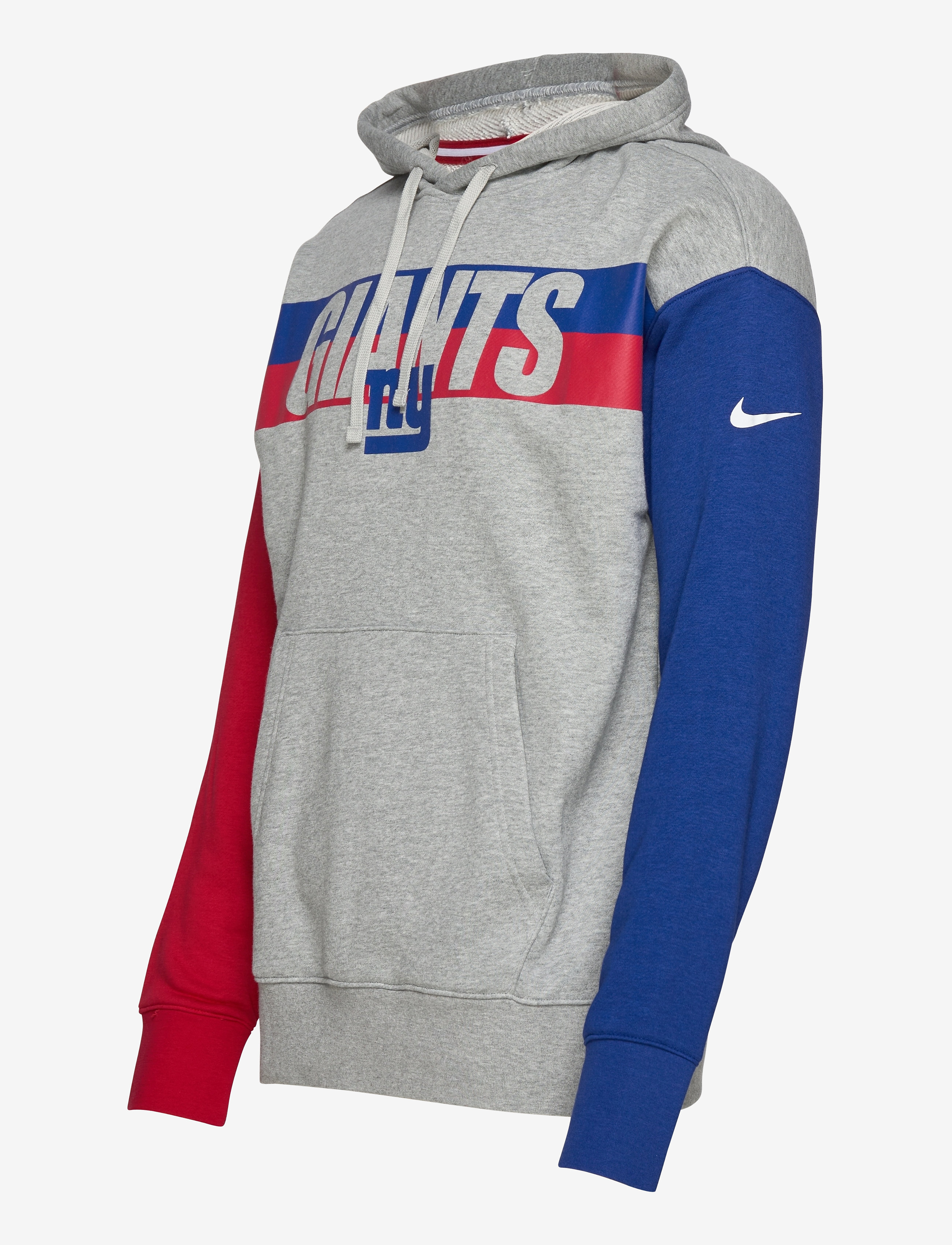 NIKE Fan Gear - New York Giants Nike Wordmark Long Sleeve Heritage Hoodie - dark grey heather / rush blue / gym red - 1