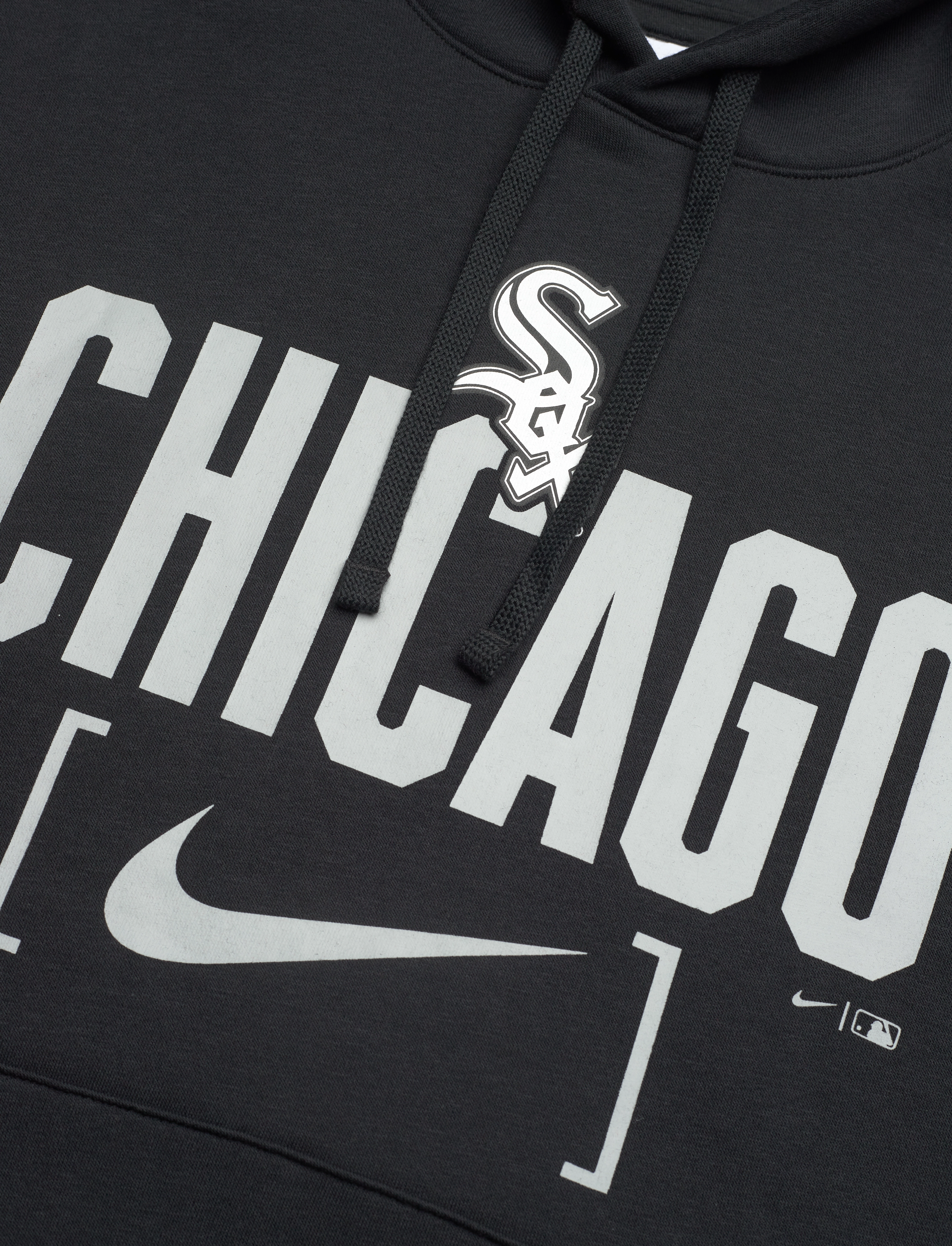 NIKE Fan Gear - Chicago White Sox Men's Nike MLB Club Slack Fleece Hood - black - 2