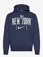 New York Yankees Men's Nike MLB Club Slack Fleece Hood - MIDNIGHT NAVY