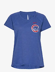 NIKE Fan Gear - Chicago Cubs Nike Summer Breeze Short Sleeve Fashion Top - t-shirts - rush blue heather - 0